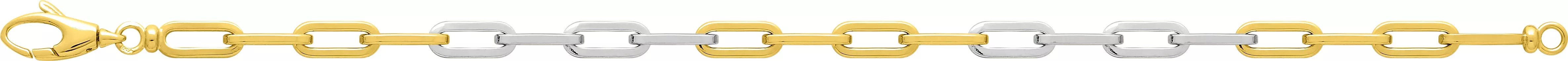 Collier Or Jaune et Blanc fantaisie - Collier en Or 750 18k - Bijoux en Vogue