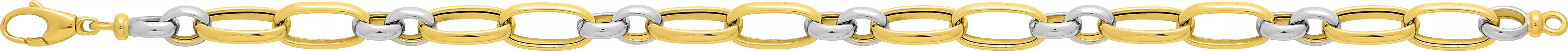 Collier Or Jaune et Blanc fantaisie - Collier en Or 750 18k - Bijoux en Vogue