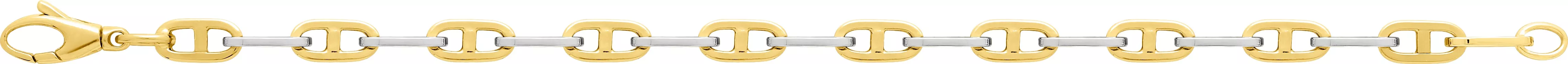 Collier Or Jaune et Blanc fantaisie - Collier en Or 750 18k - Bijoux en Vogue