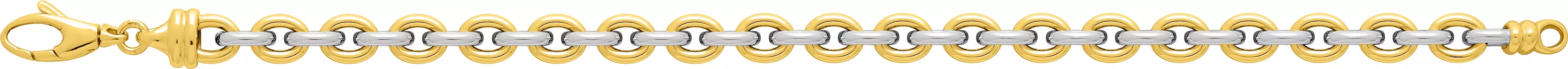 Collier Or Jaune et Blanc fantaisie - Collier en Or 750 18k - Bijoux en Vogue