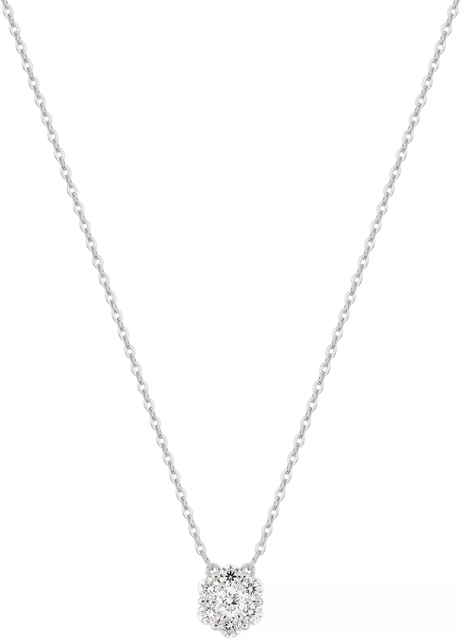 Collier Or Blanc Thanica Diamant - Collier en Or 375 9k - Bijoux en Vogue