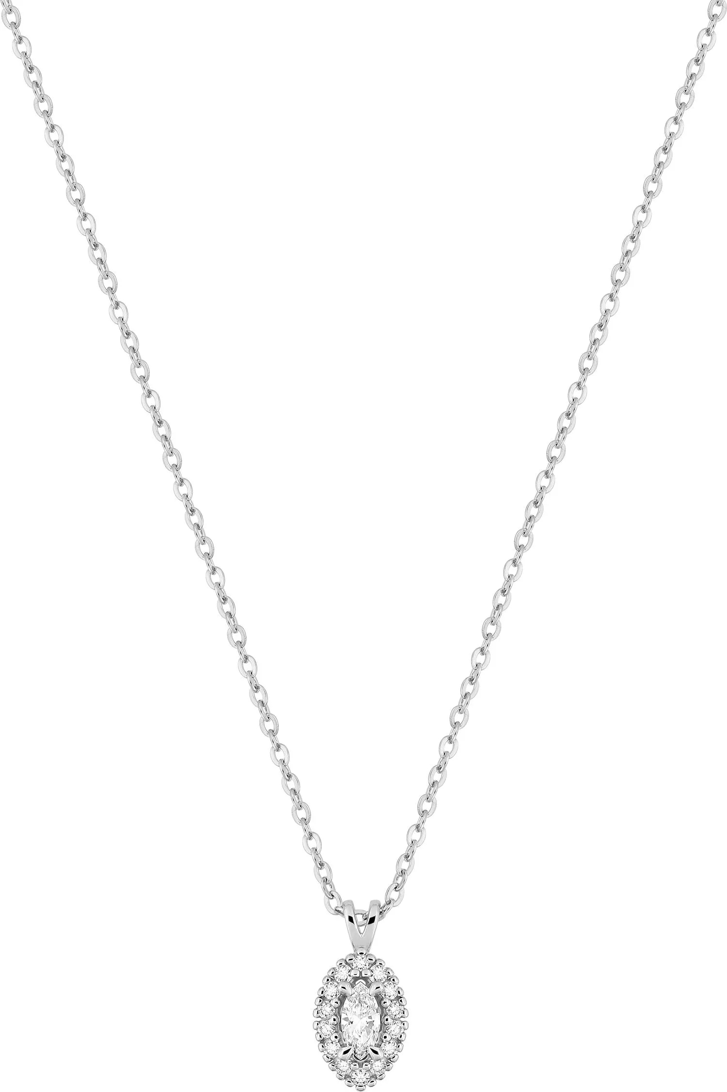 Collier Or Blanc Irence Diamant - Collier en Or 375 9k - Bijoux en Vogue