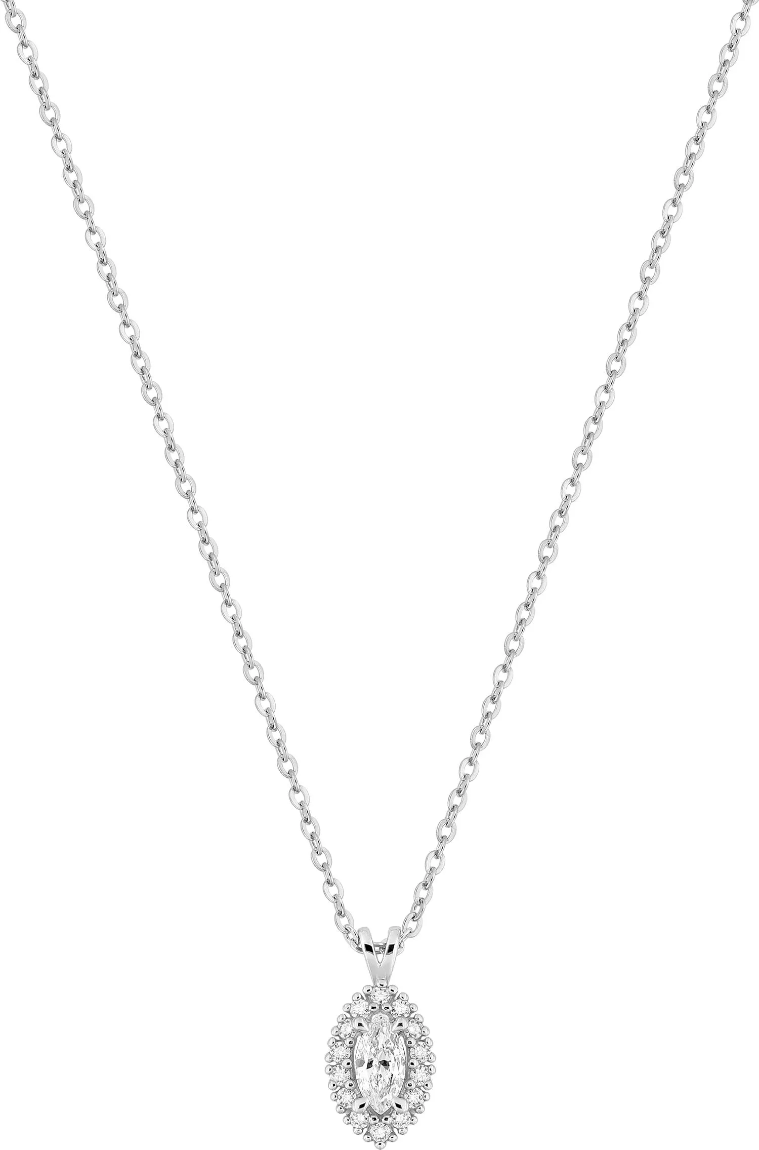 Collier Or Blanc Lukeba Diamant - Collier en Or 375 9k - Bijoux en Vogue