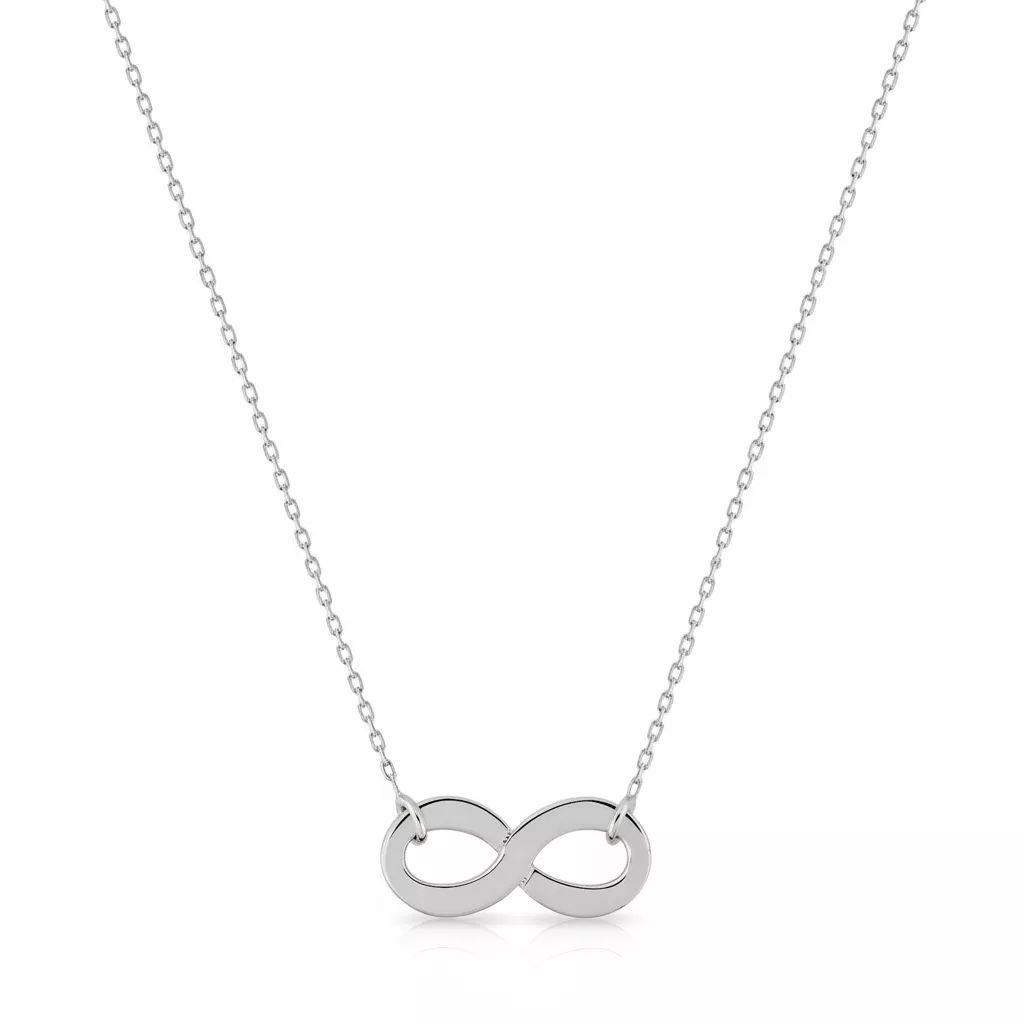 Collier Or Blanc Elzie Infini - Collier en Or 375 9k - Bijoux en Vogue