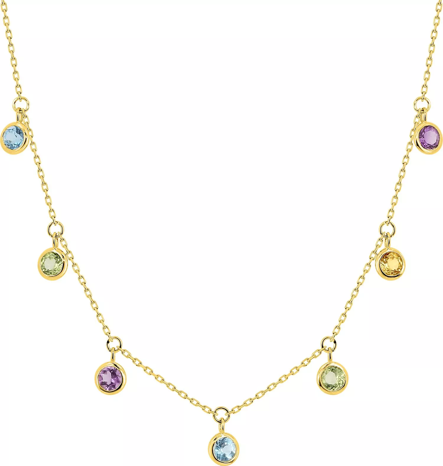 Collier Or Thorette bleu Améthyste - Collier en Or 375 9k - Bijoux en Vogue