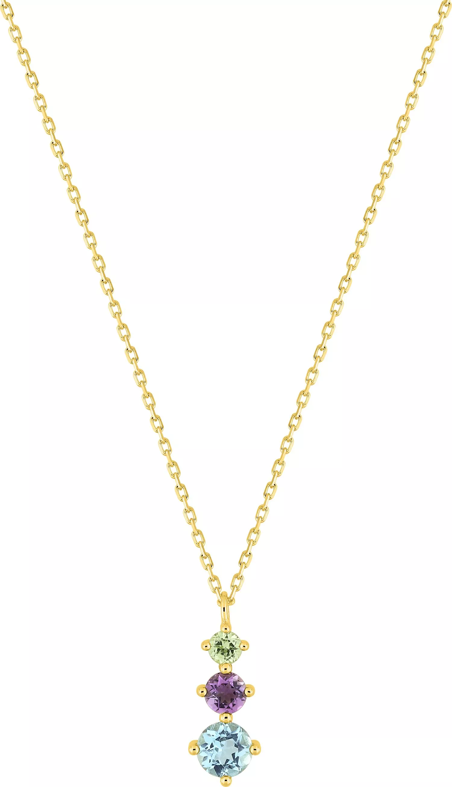 Collier Or Bouanga bleu Améthyste - Collier en Or 375 9k - Bijoux en Vogue