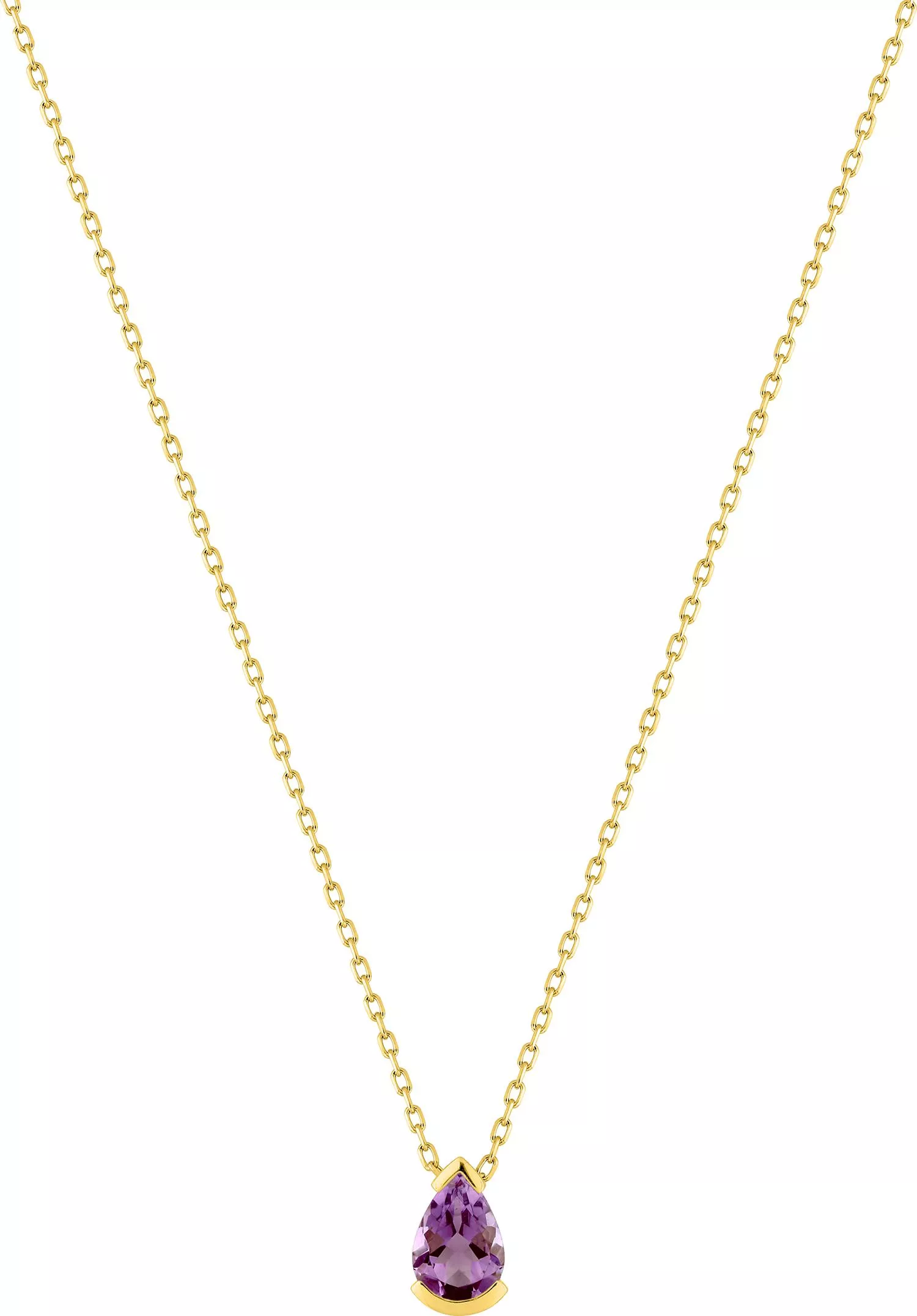 Collier Or Kritsana Améthyste - Collier en Or 375 9k - Bijoux en Vogue
