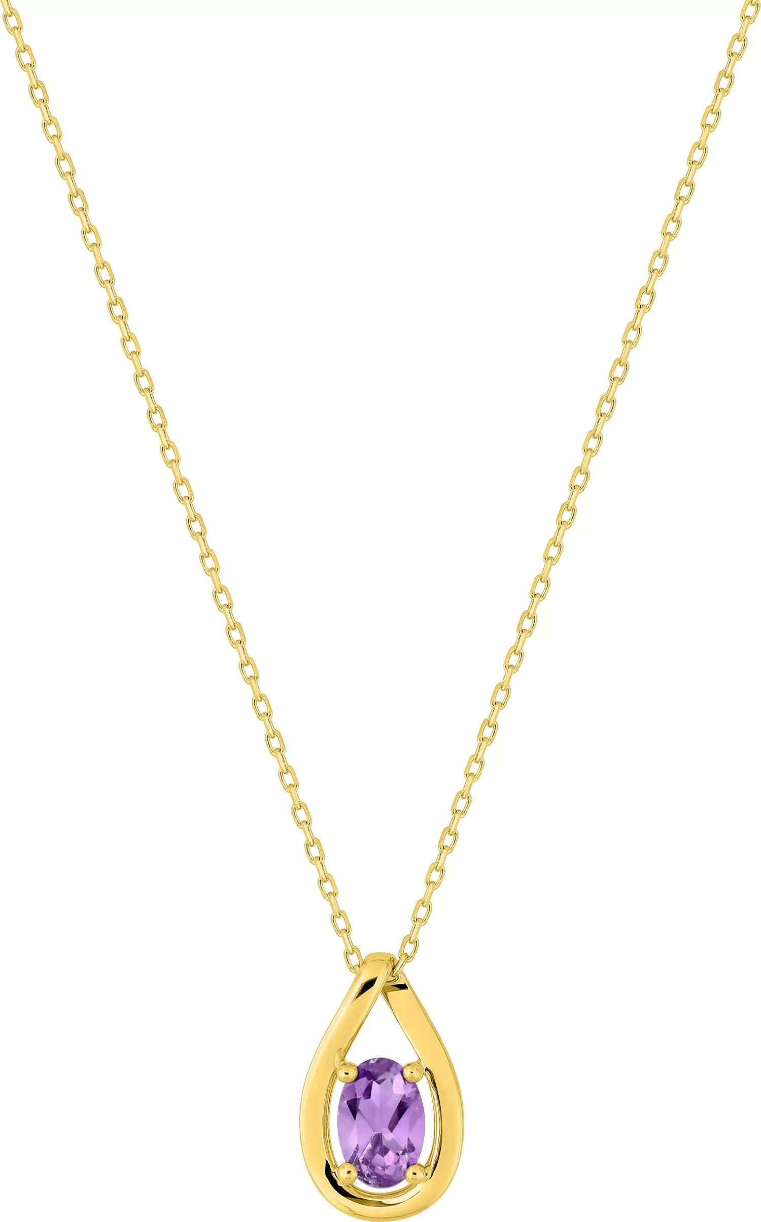 Collier Or Bagna Améthyste - Collier en Or 375 9k - Bijoux en Vogue