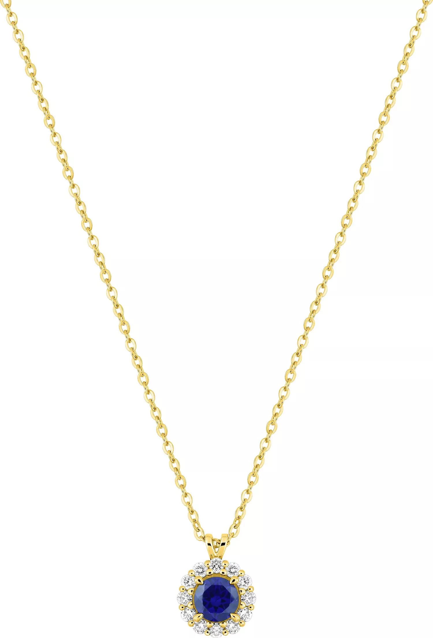Collier Or Jaroslava Diamant Saphir - Collier en Or 375 9k - Bijoux en Vogue