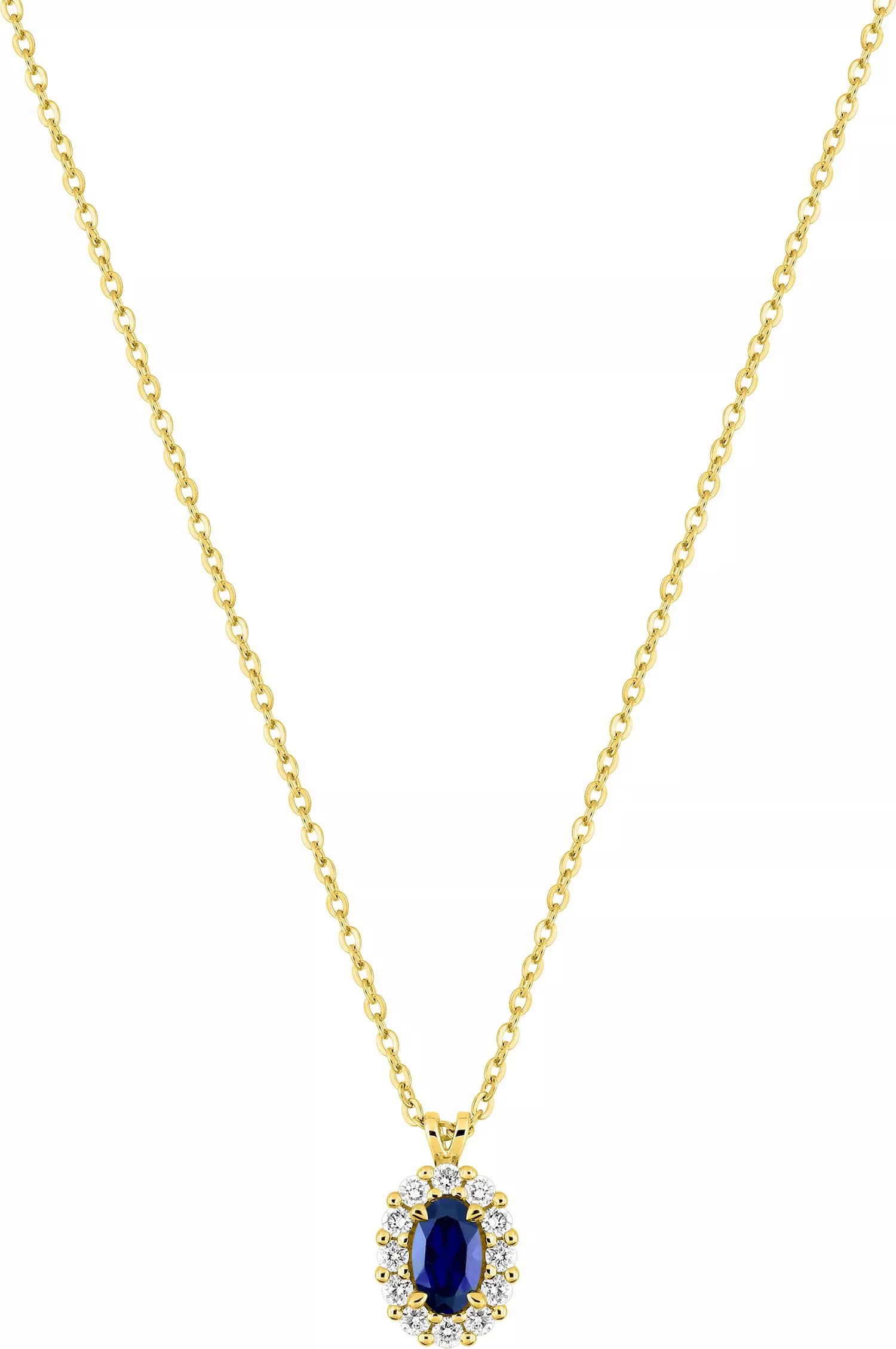 Collier Or Lilienne Diamant Saphir - Collier en Or 375 9k - Bijoux en Vogue