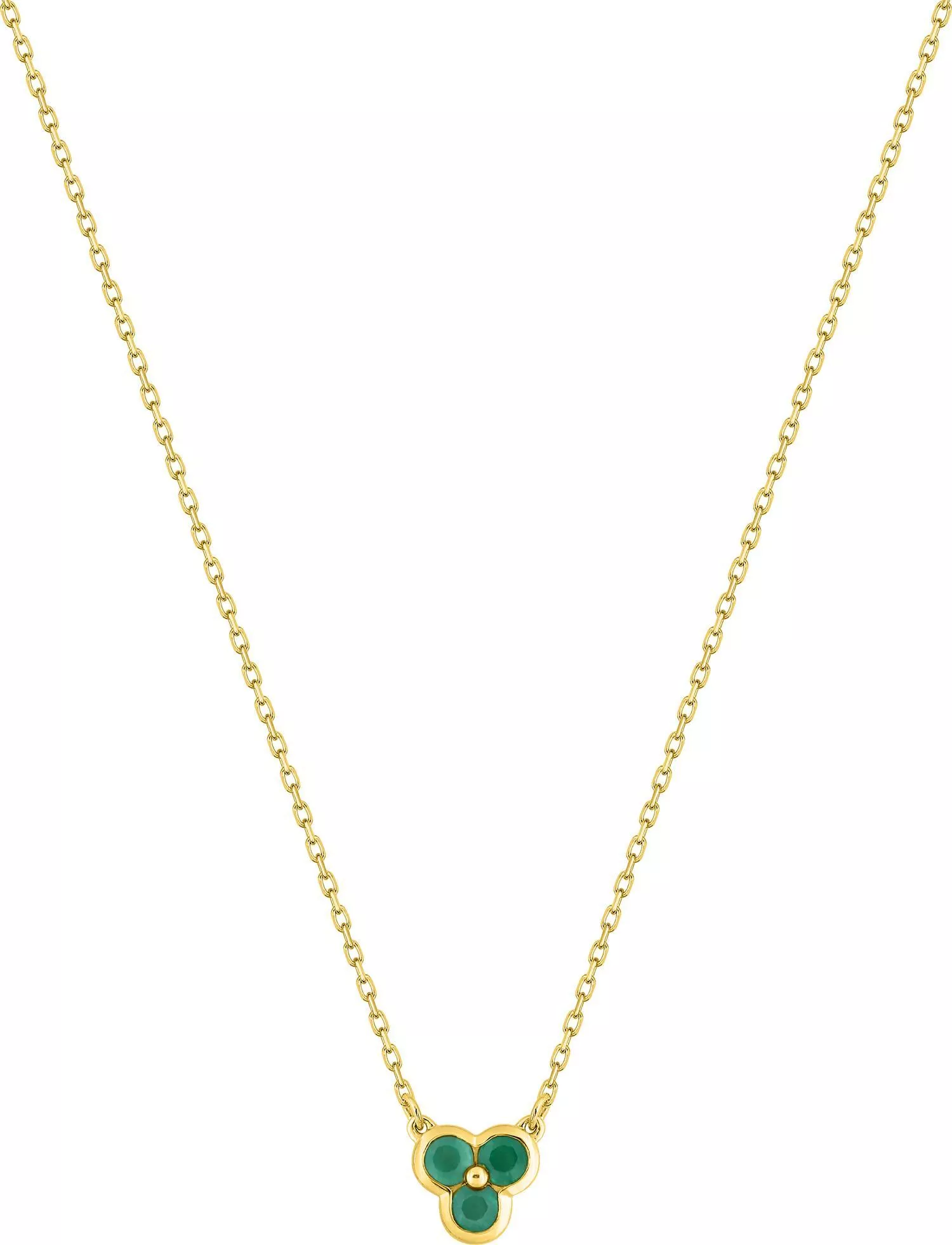 Collier Or Laouharia Emeraude - Collier en Or 375 9k - Bijoux en Vogue
