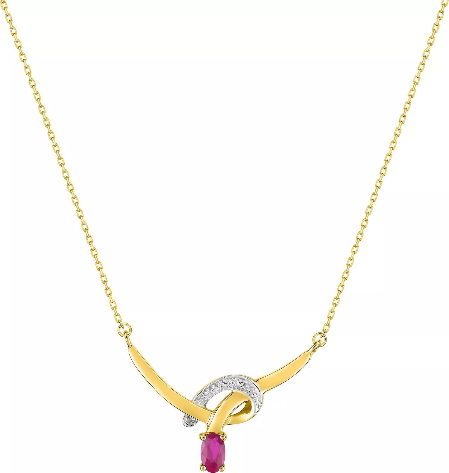 Collier Or Jilianne Rubis - Collier en Or 375 9k - Bijoux en Vogue