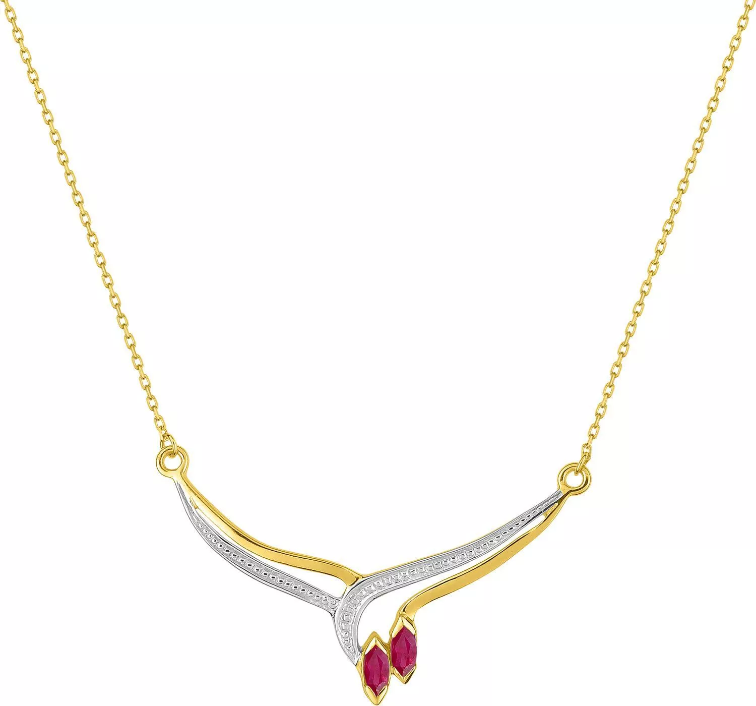 Collier Or Lisena Rubis - Collier en Or 375 9k - Bijoux en Vogue