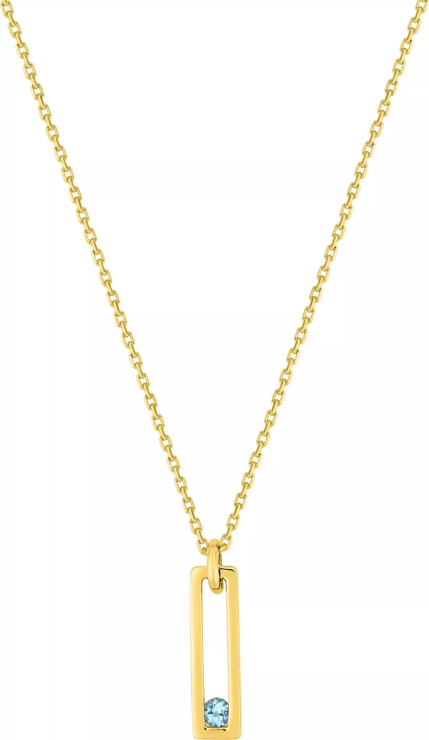 Collier Or Beinde bleu Topaze - Collier en Or 375 9k - Bijoux en Vogue