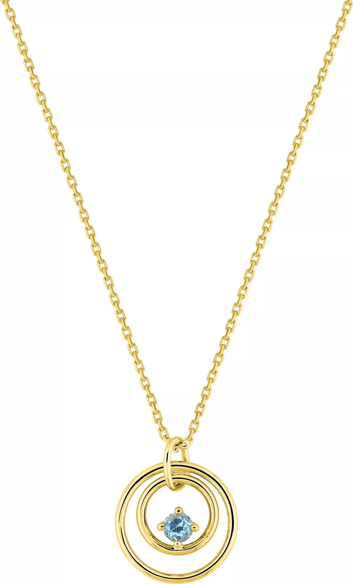 Collier Or Lepcia bleu Topaze - Collier en Or 375 9k - Bijoux en Vogue