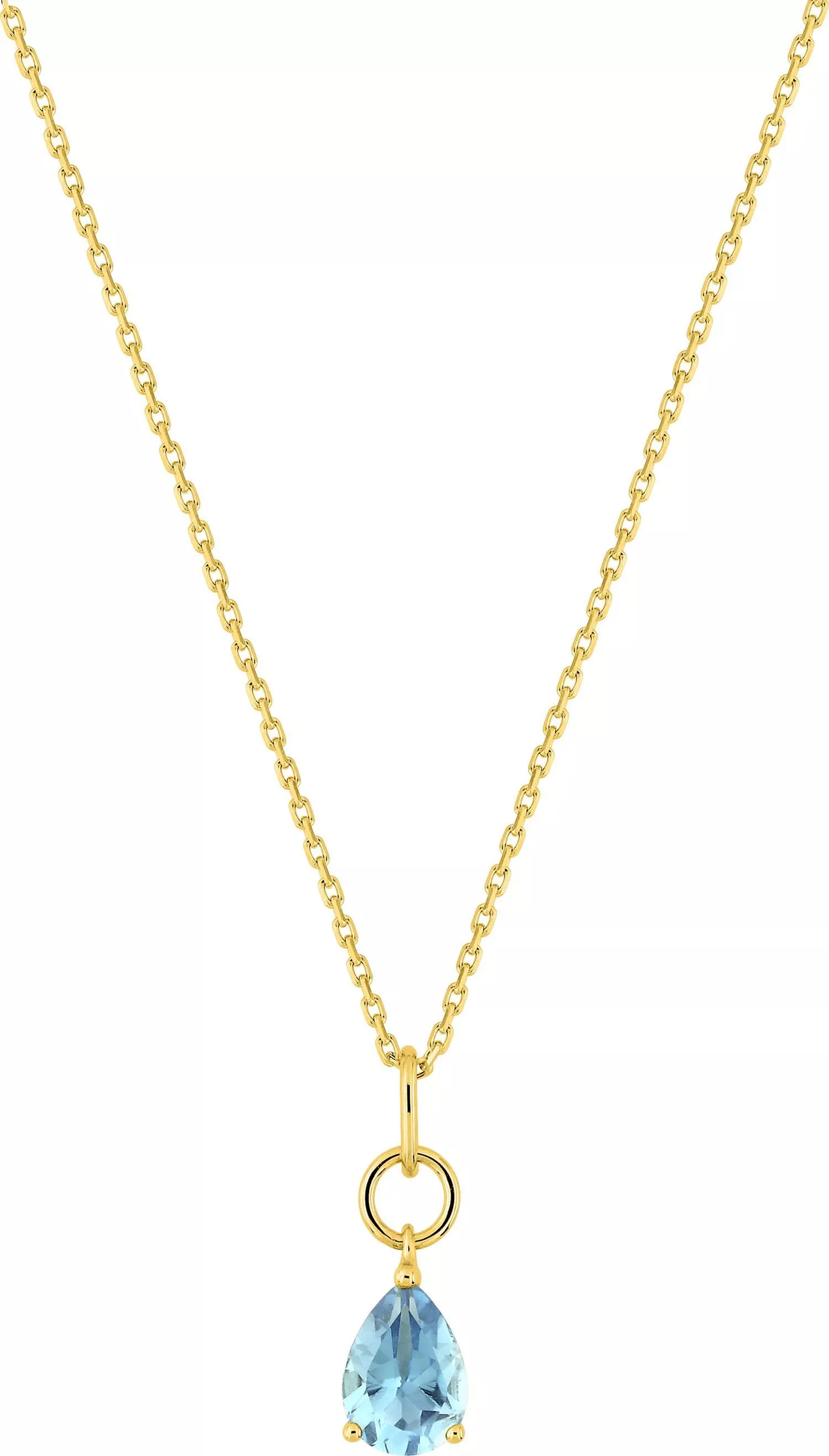 Collier Or Deserie bleu Topaze - Collier en Or 375 9k - Bijoux en Vogue