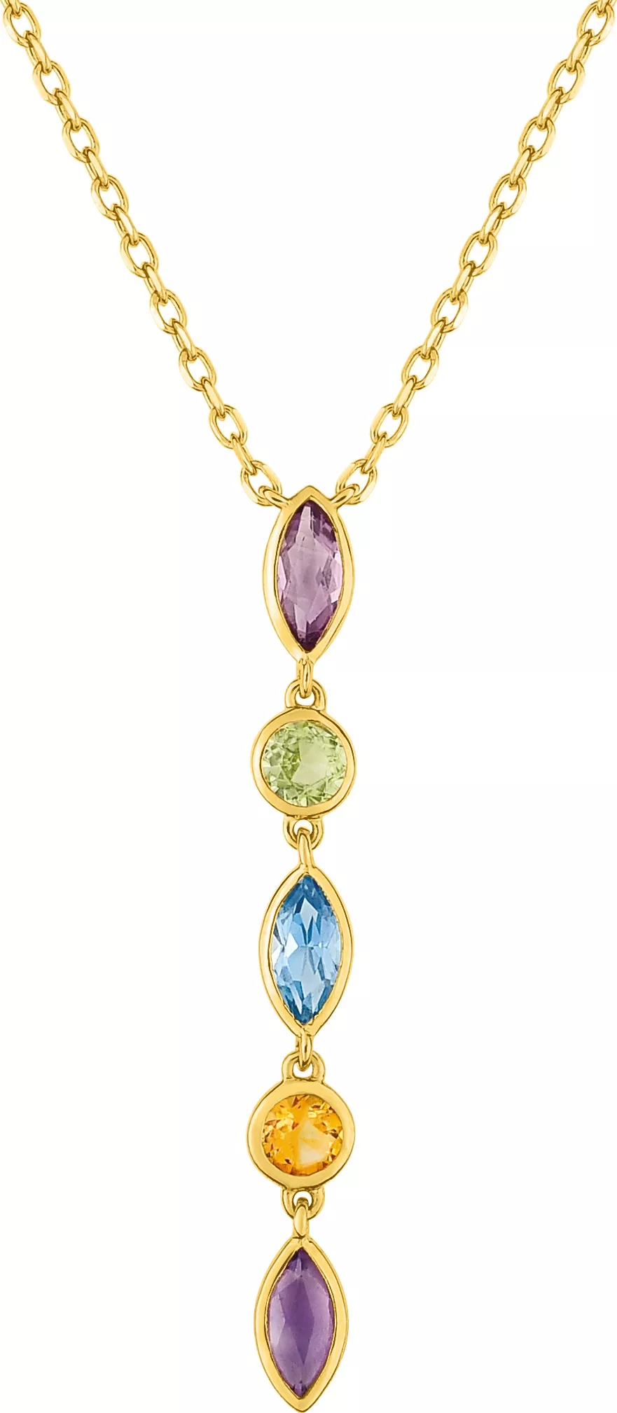 Collier Or Naveeda bleu Topaze - Collier en Or 375 9k - Bijoux en Vogue