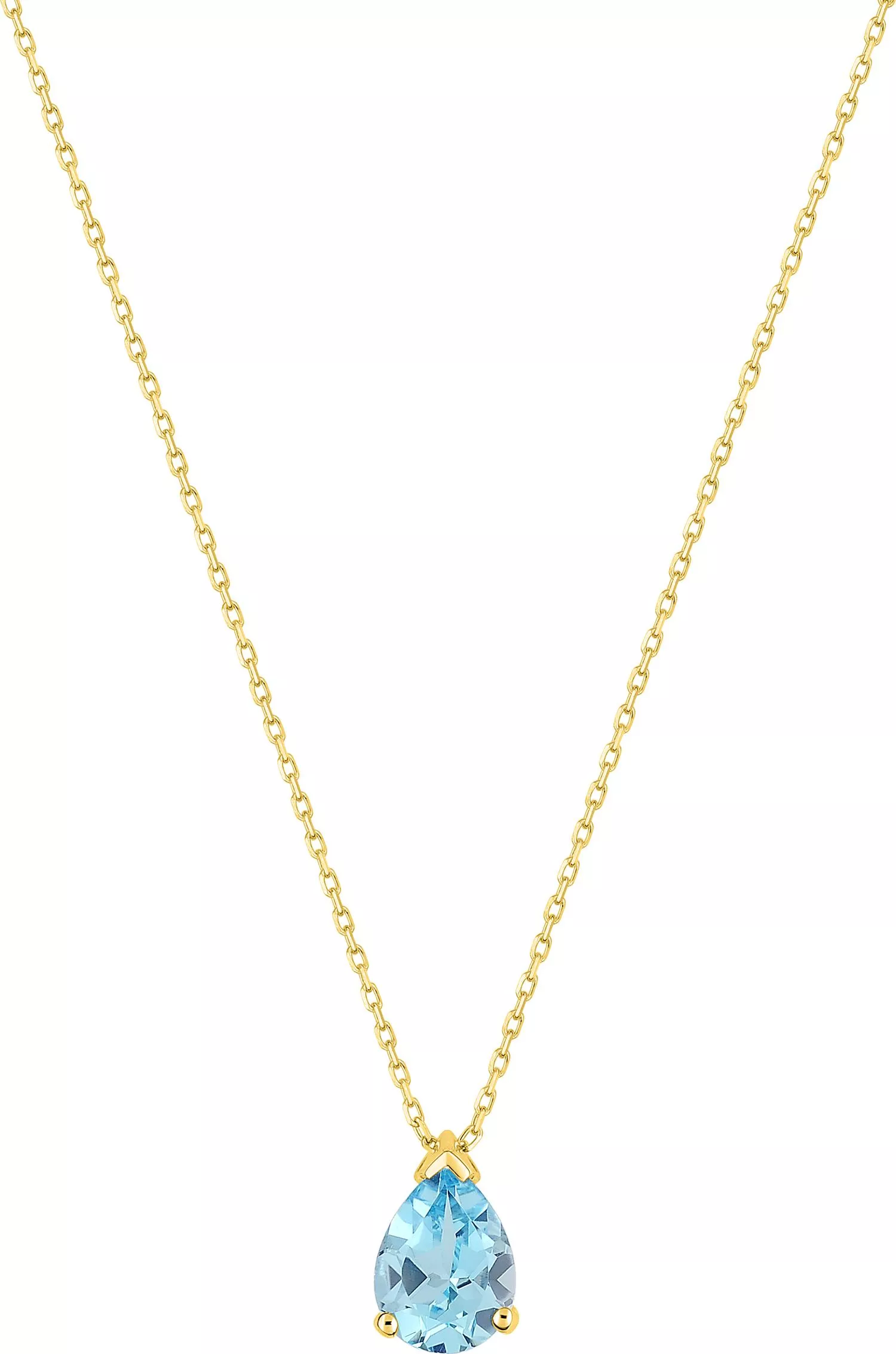Collier Or Teraya bleu Topaze - Collier en Or 375 9k - Bijoux en Vogue