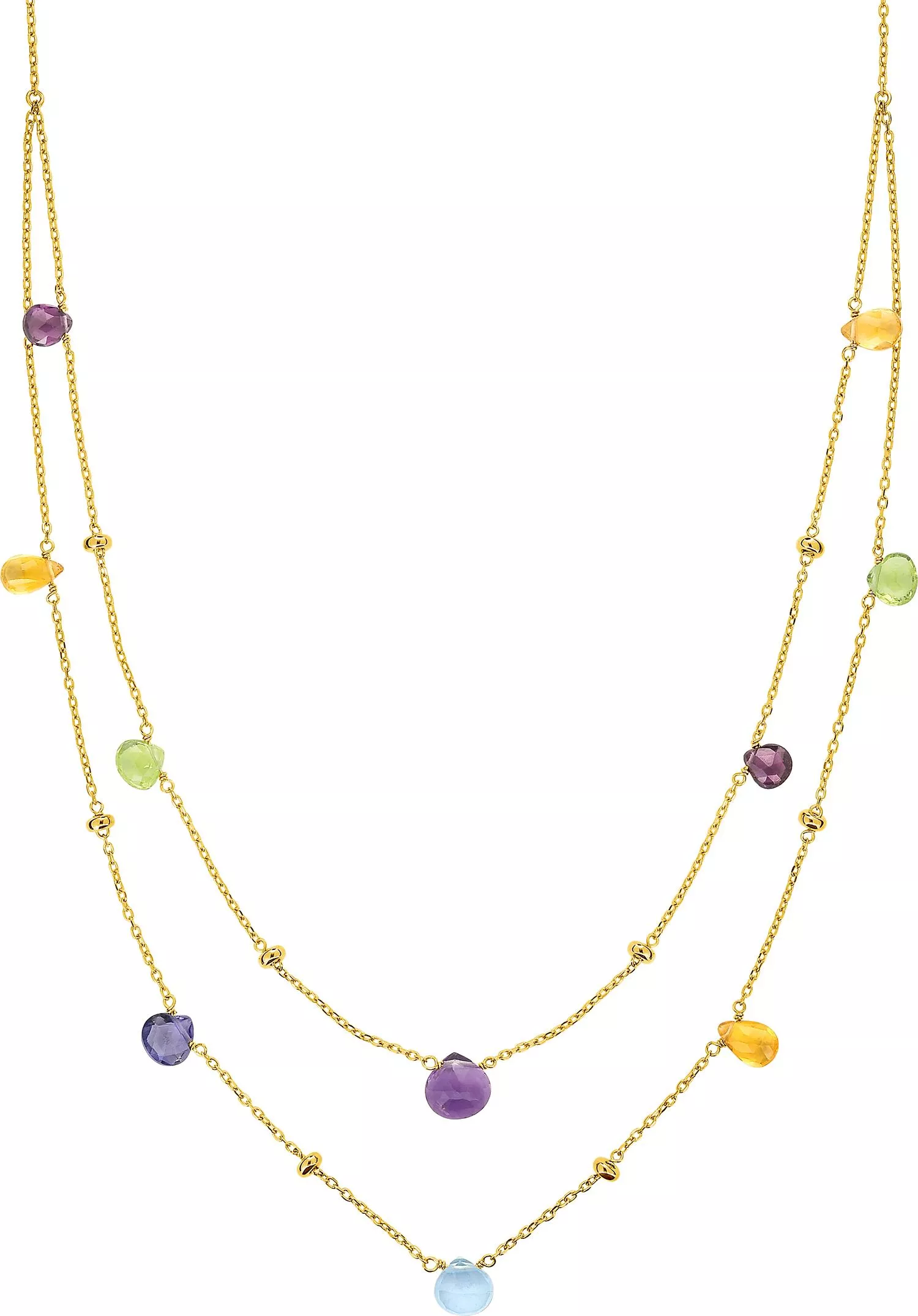 Collier Or Mirva bleu Topaze - Collier en Or 375 9k - Bijoux en Vogue