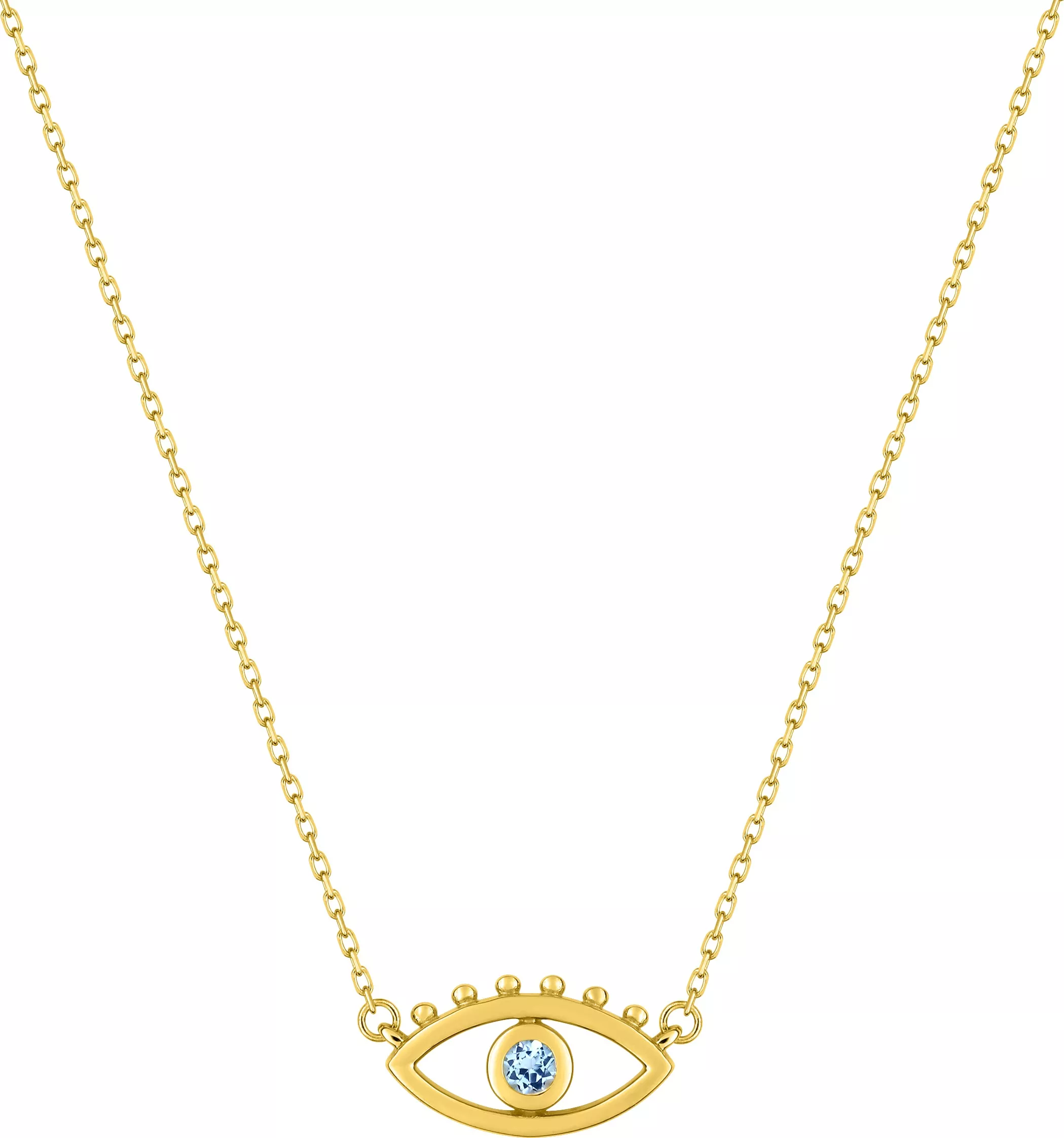 Collier Or Alyne bleu Topaze - Collier en Or 375 9k - Bijoux en Vogue