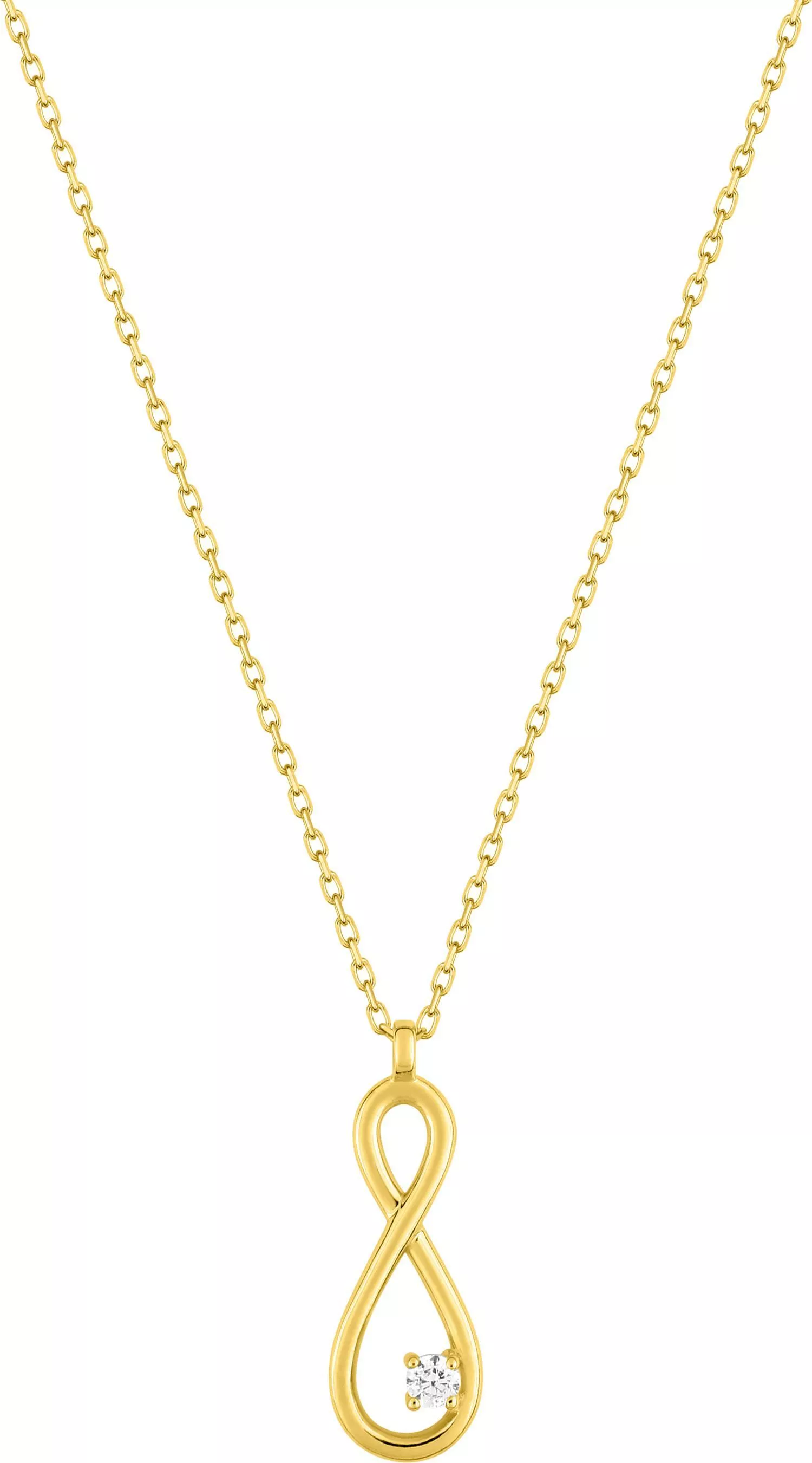 Collier Or Dagla Zirconium Infini - Collier en Or 375 9k - Bijoux en Vogue