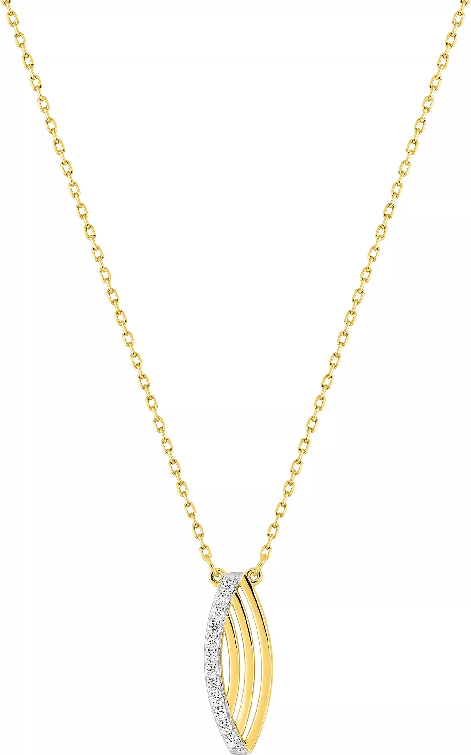 Collier Or Dhanashree Zirconium - Collier en Or 375 9k - Bijoux en Vogue