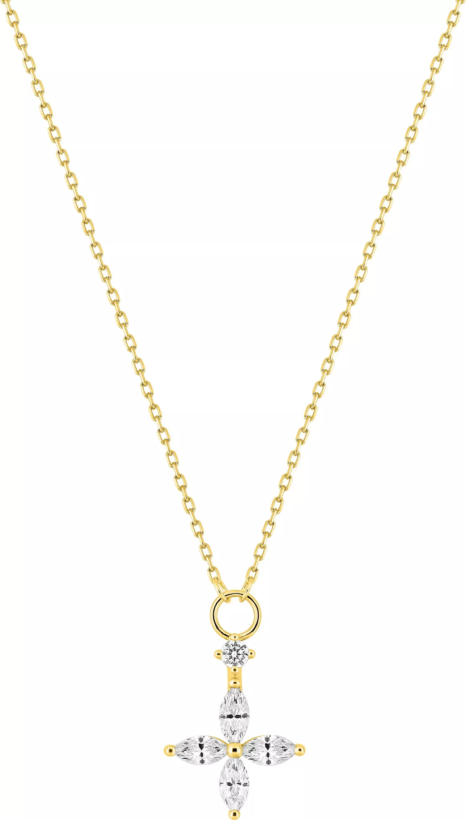 Collier Or Kherfia Zirconium - Collier en Or 375 9k - Bijoux en Vogue