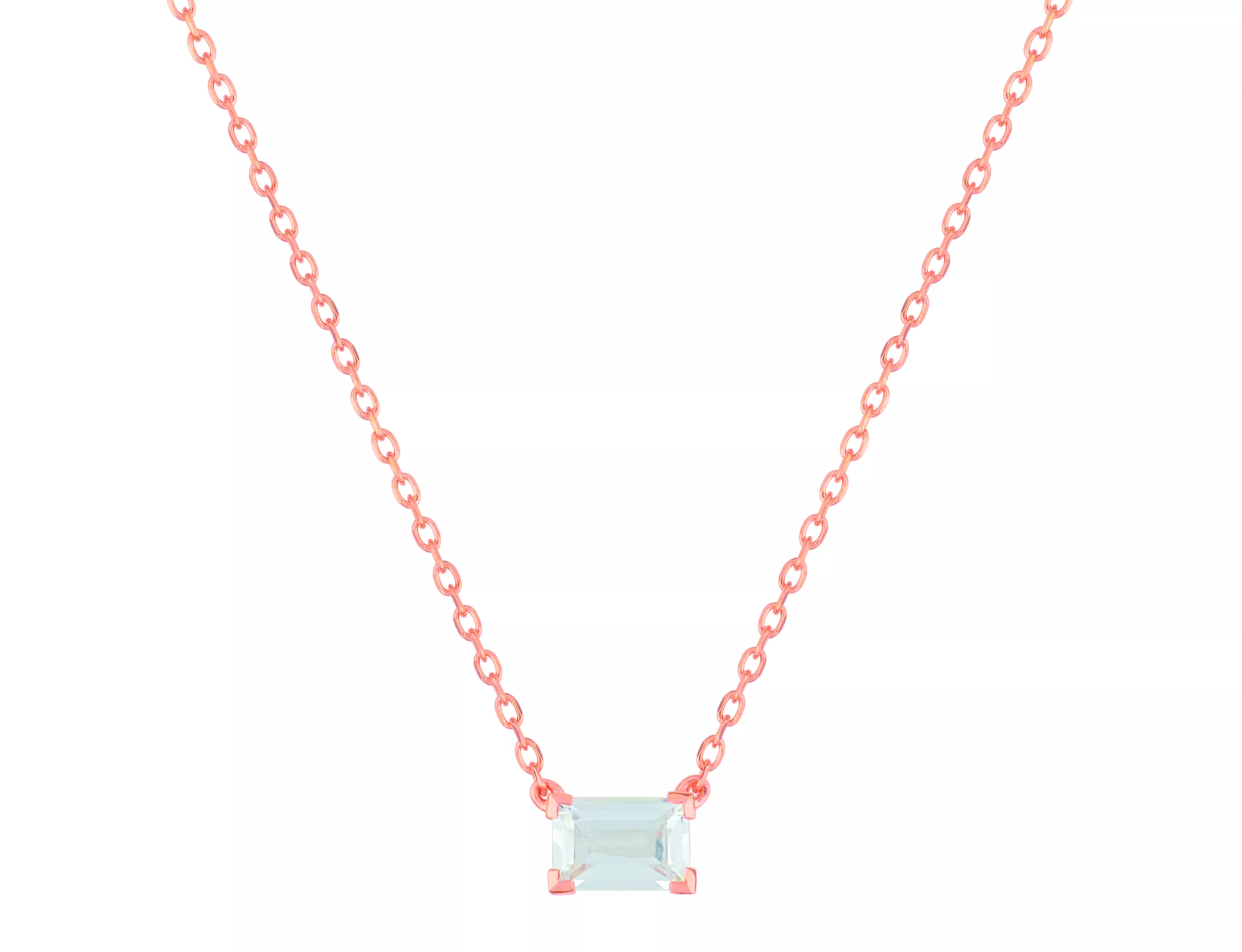 Collier Or Rose Florianne Zirconium - Collier en Or 375 9k - Bijoux en Vogue