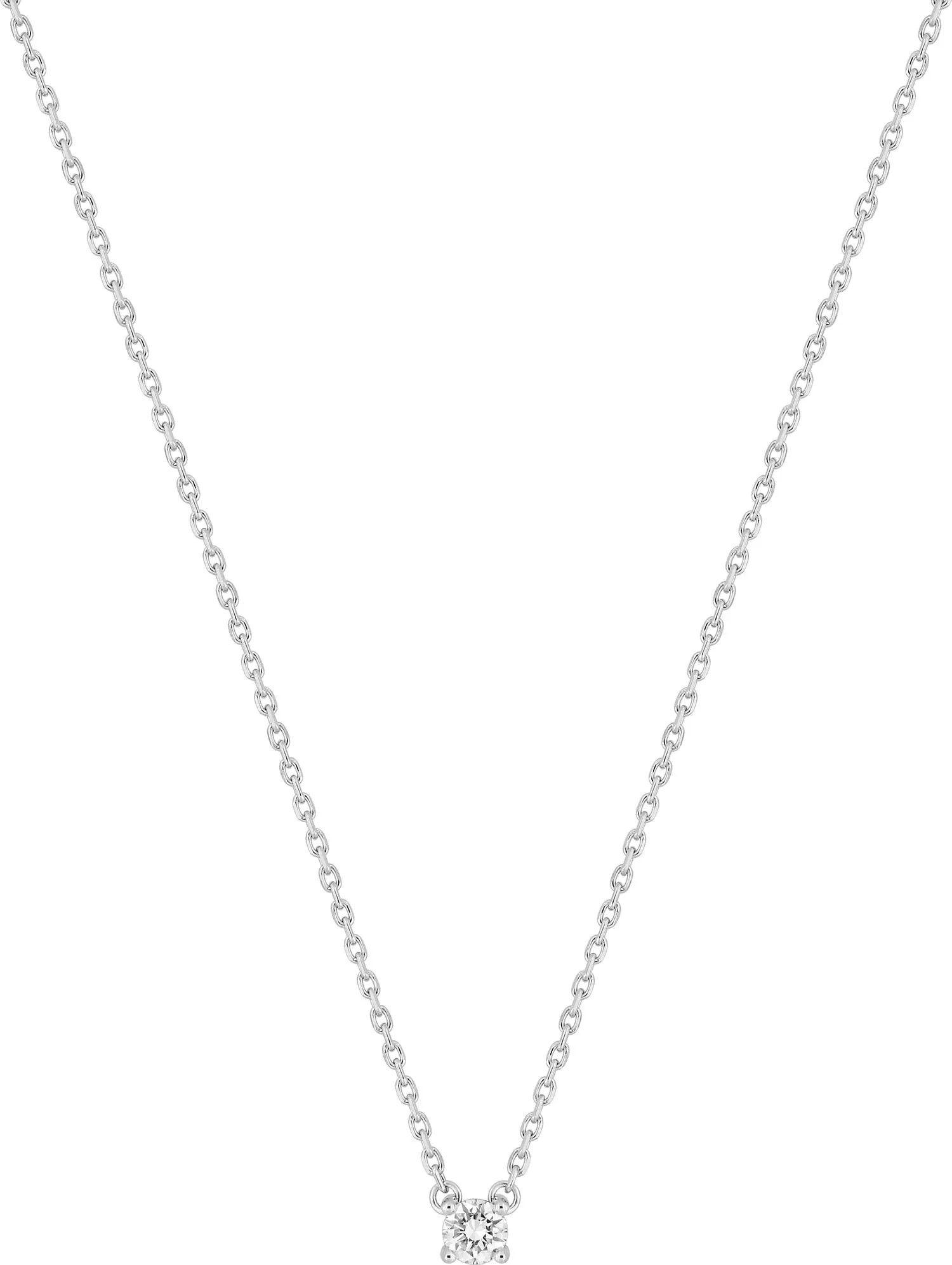 Collier Or Blanc Mahdedine Diamant - Collier en Or 750 18k - Bijoux en Vogue