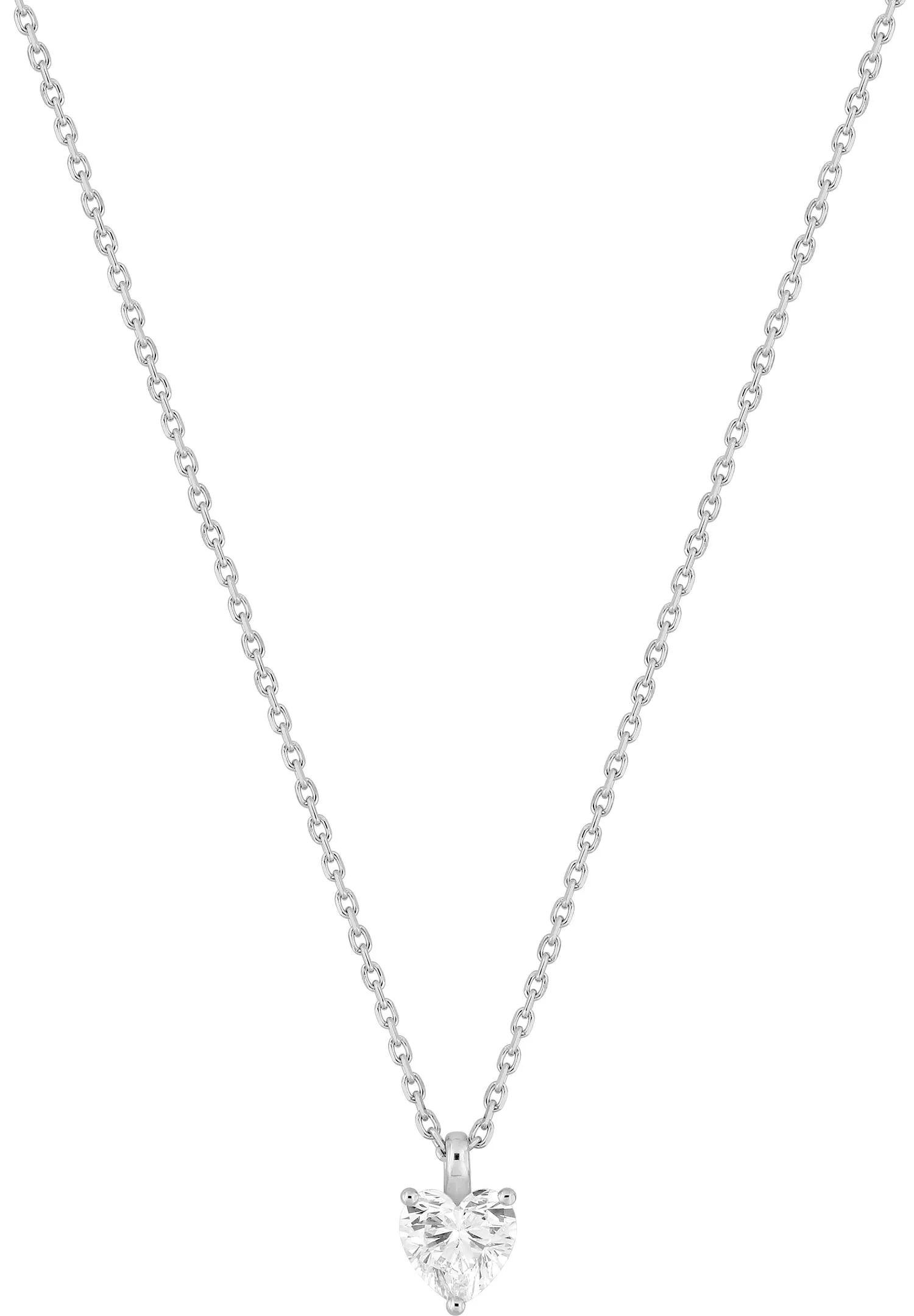 Collier Or Blanc Rodica Diamant - Collier en Or 750 18k - Bijoux en Vogue