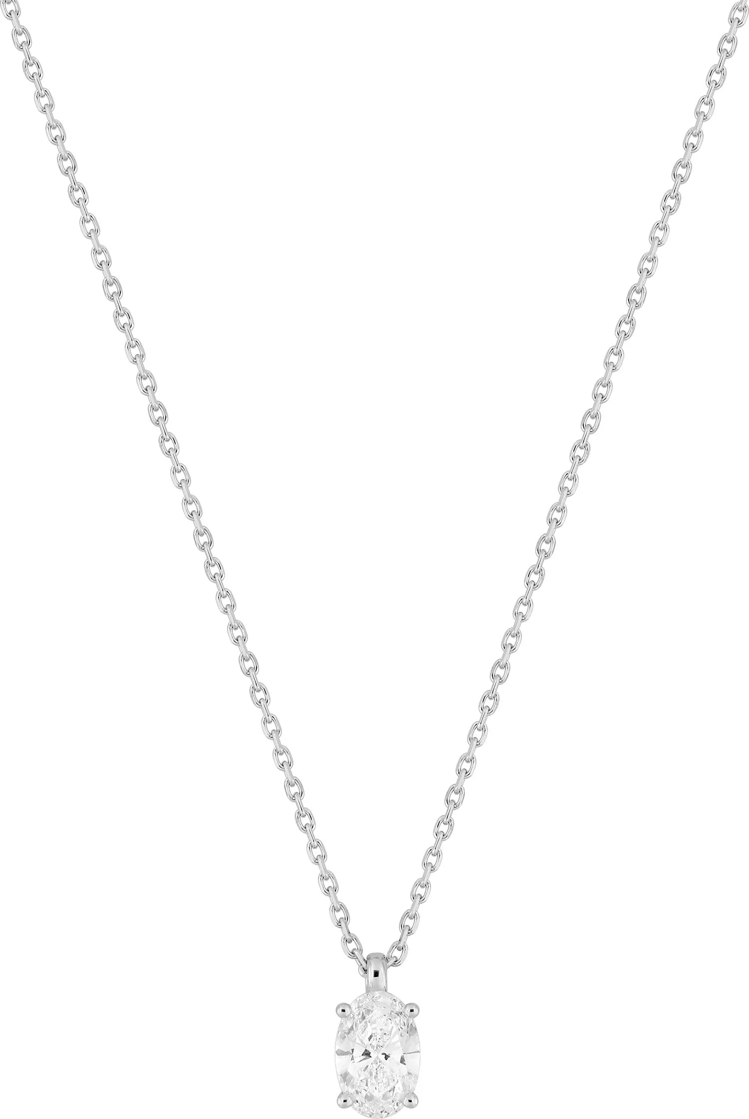Collier Or Blanc Cleonnie Diamant - Collier en Or 750 18k - Bijoux en Vogue