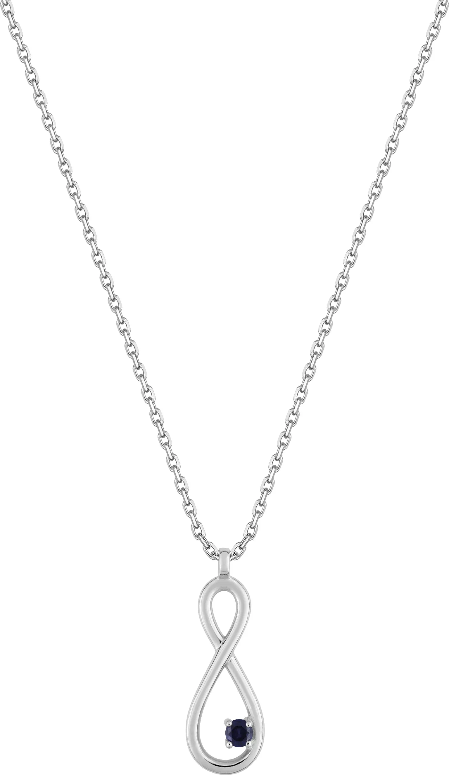 Collier Or Blanc Nishanta Saphir - Collier en Or 750 18k - Bijoux en Vogue