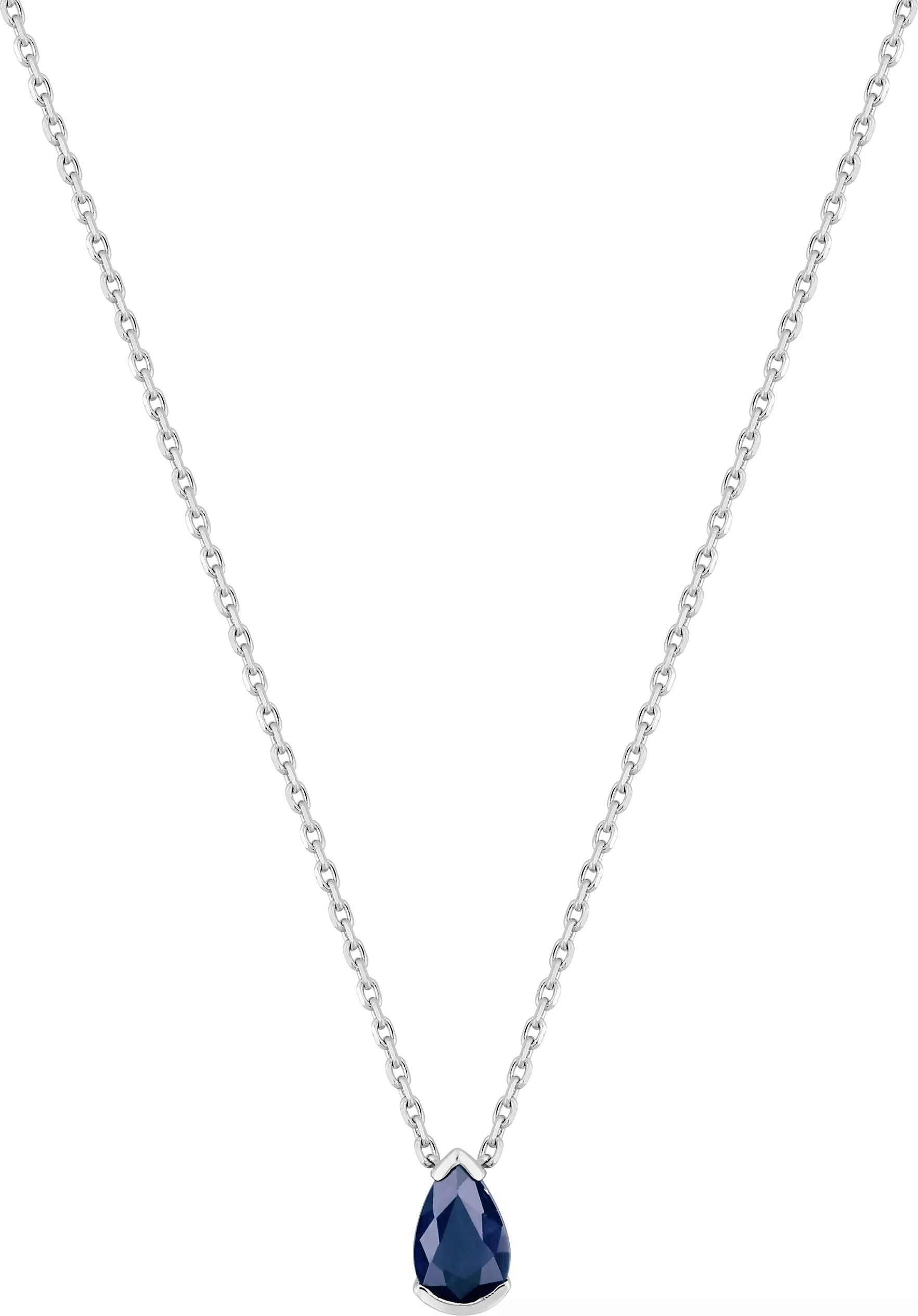 Collier Or Blanc Xia Saphir - Collier en Or 750 18k - Bijoux en Vogue
