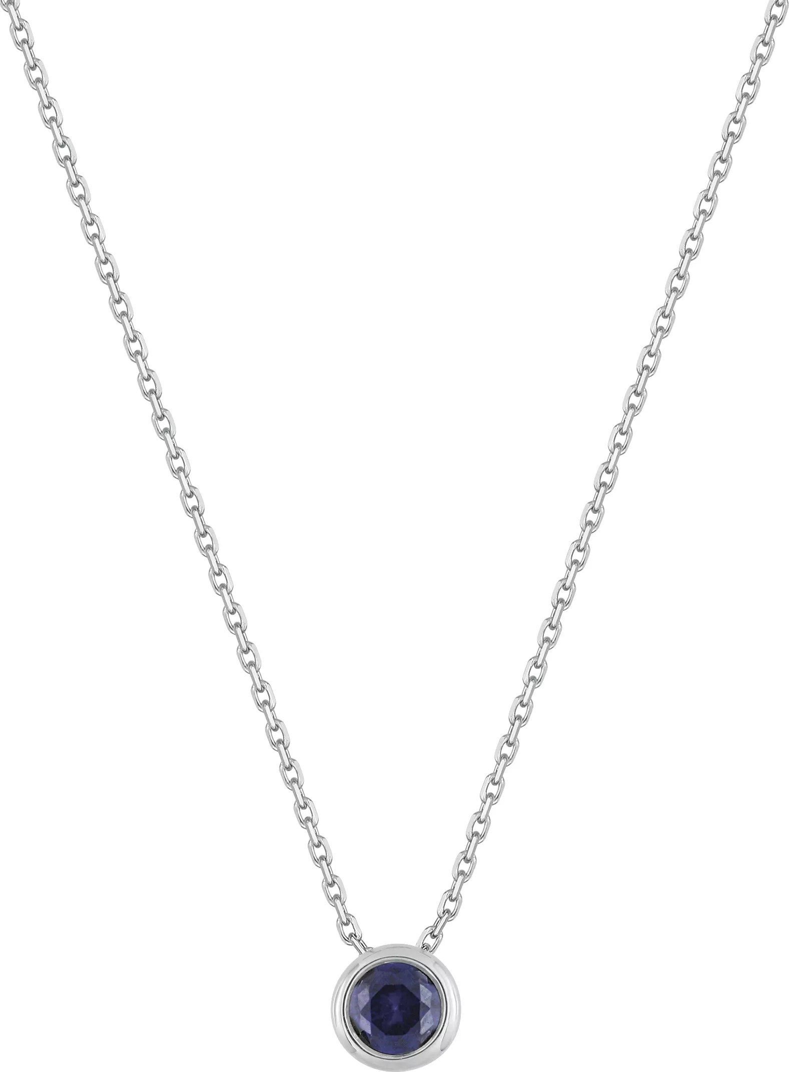 Collier Or Blanc Nasredine Saphir - Collier en Or 750 18k - Bijoux en Vogue