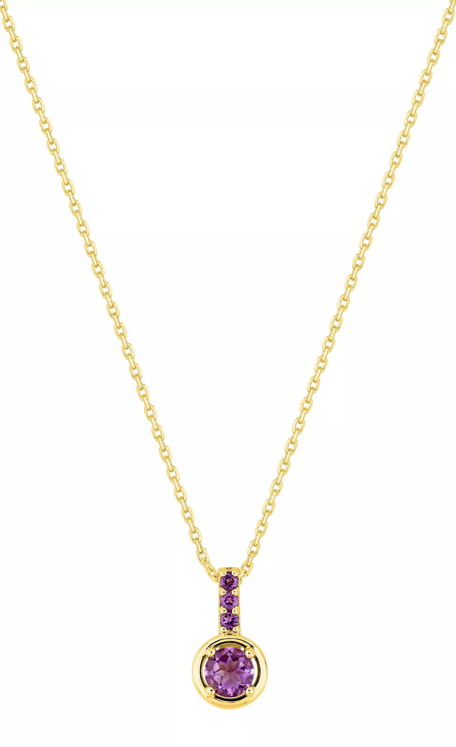 Collier Or Elizbeth Améthyste - Collier en Or 750 18k - Bijoux en Vogue