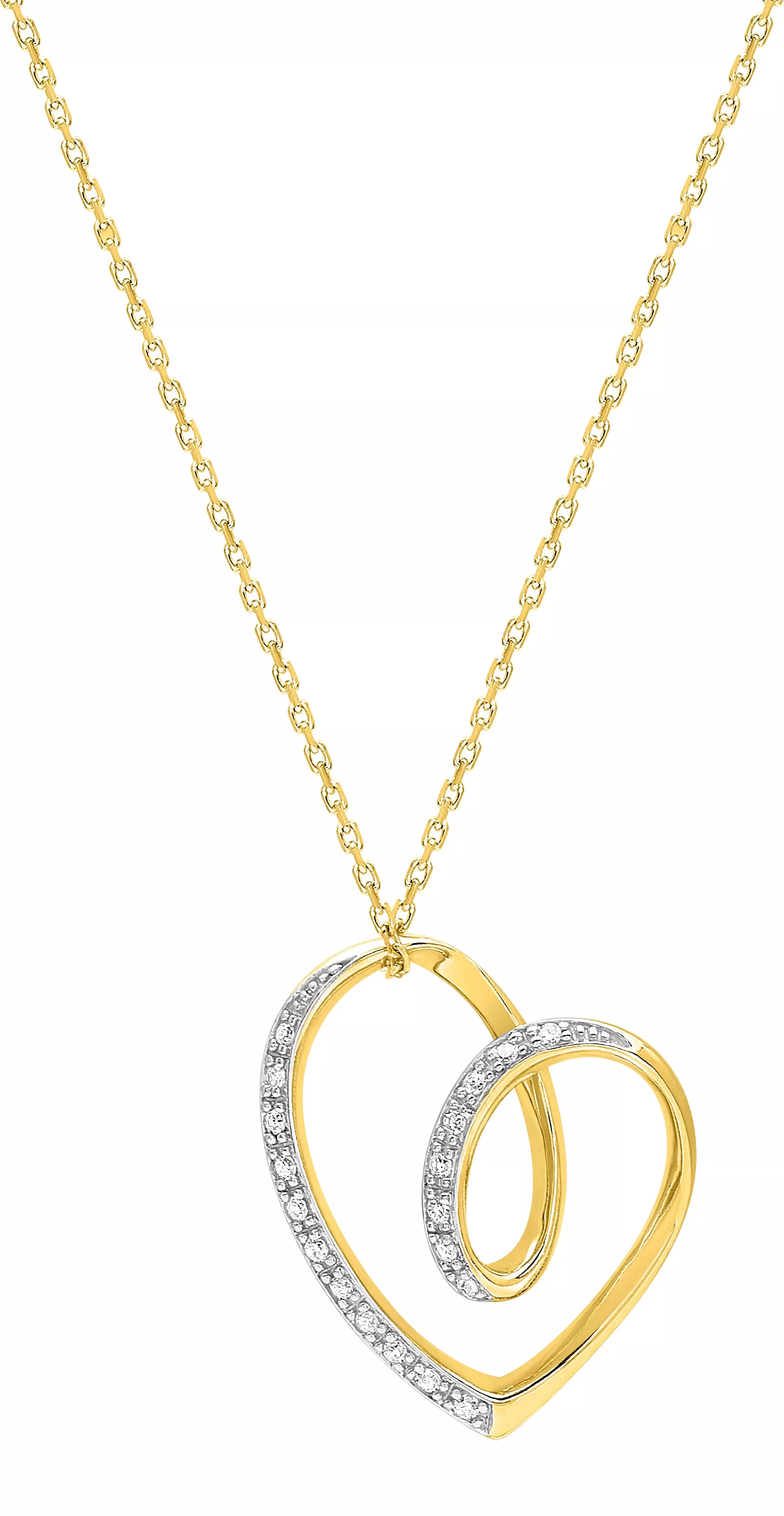 Collier Or Macrcelle Diamant Coeur - Collier en Or 750 18k - Bijoux en Vogue