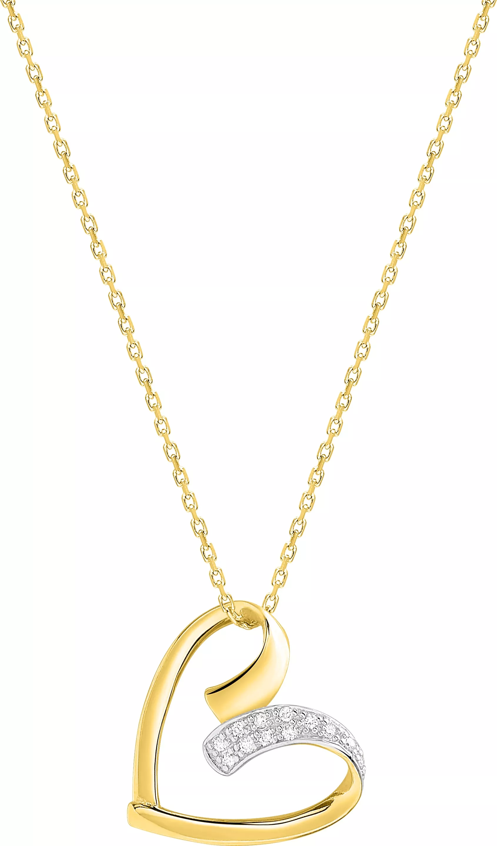 Collier Or Pilisita Diamant Coeur - Collier en Or 750 18k - Bijoux en Vogue