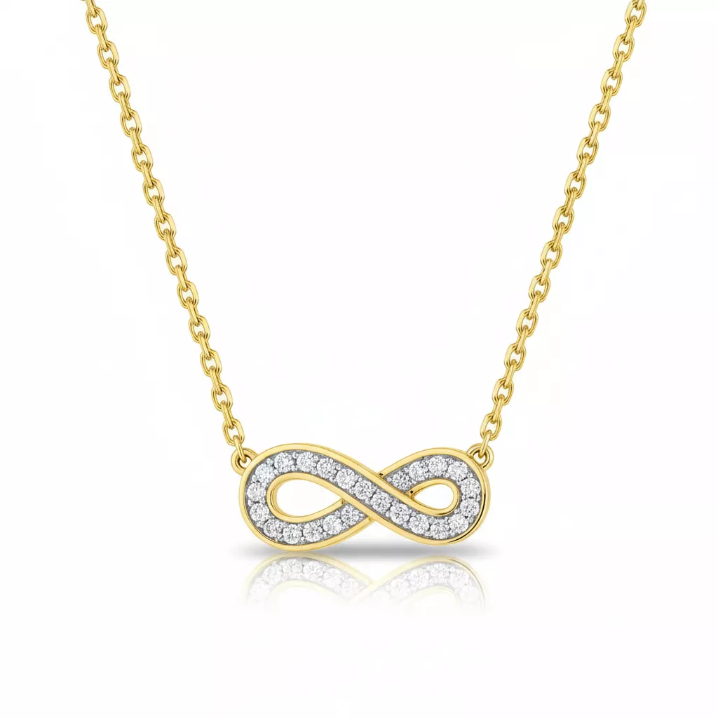 Collier Or Dina Diamant Infini - Collier en Or 750 18k - Bijoux en Vogue