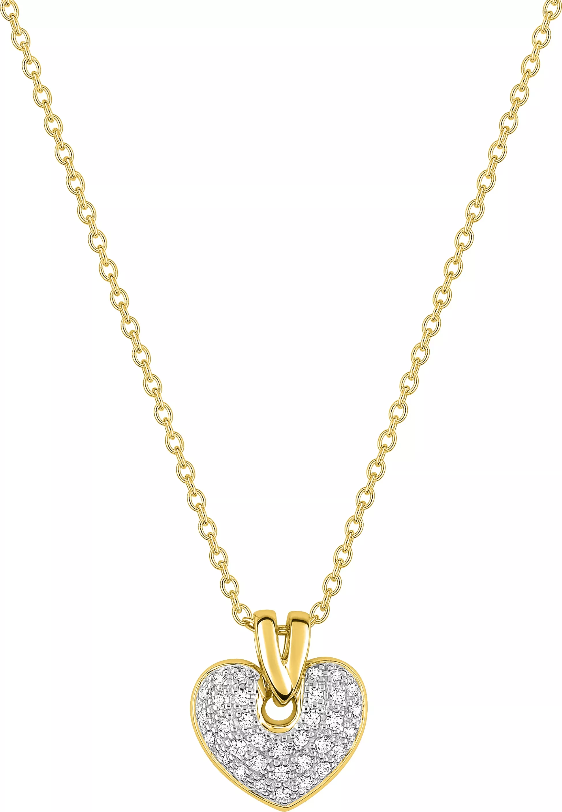 Collier Or Spirita Diamant Coeur - Collier en Or 750 18k - Bijoux en Vogue