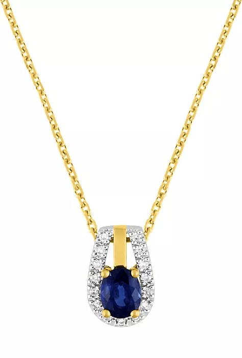 Collier Or Jaune et Blanc Bakkta Diamant Saphir - Collier en Or 750 18k - Bijoux en Vogue