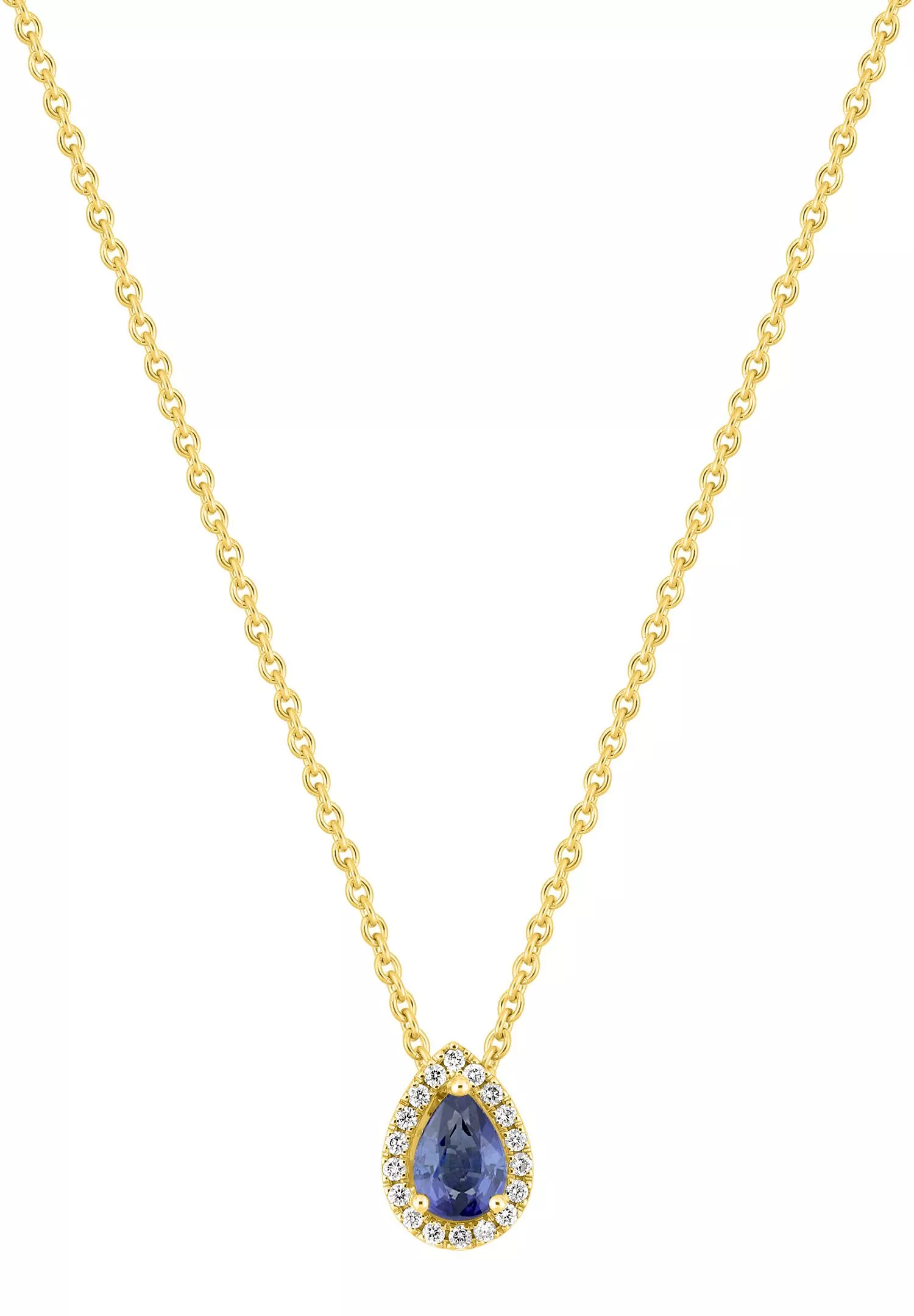 Collier Or Urbaincia Diamant Saphir de Ceylan - Collier en Or 750 18k - Bijoux en Vogue