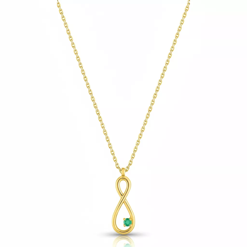 Collier Or Emeraude Epata Infini - Collier en Or 750 18k - Bijoux en Vogue