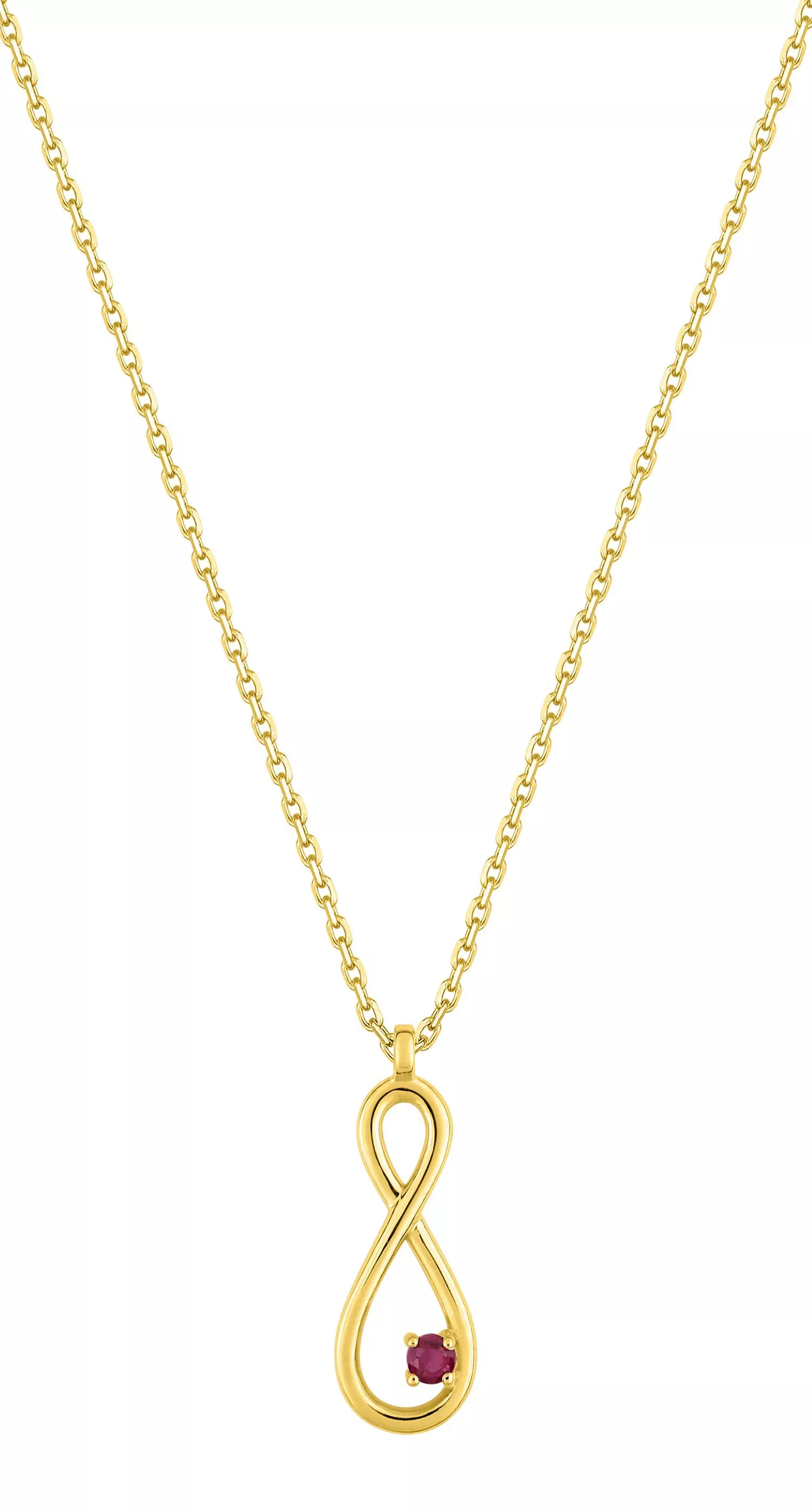 Collier Or Rubis Infini - Collier en Or 750 18k - Bijoux en Vogue