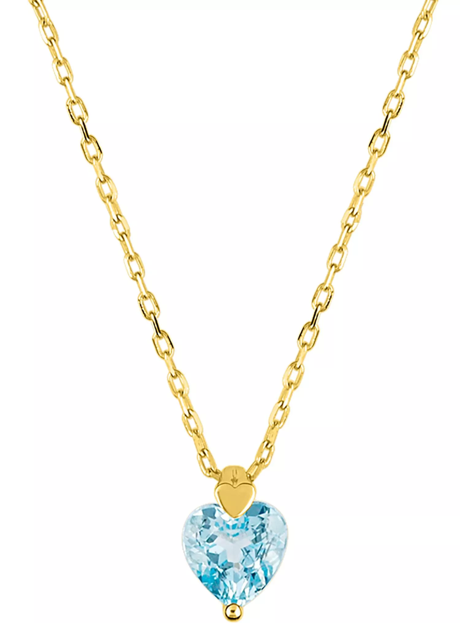 Collier Or Safida bleu Topaze - Collier en Or 750 18k - Bijoux en Vogue