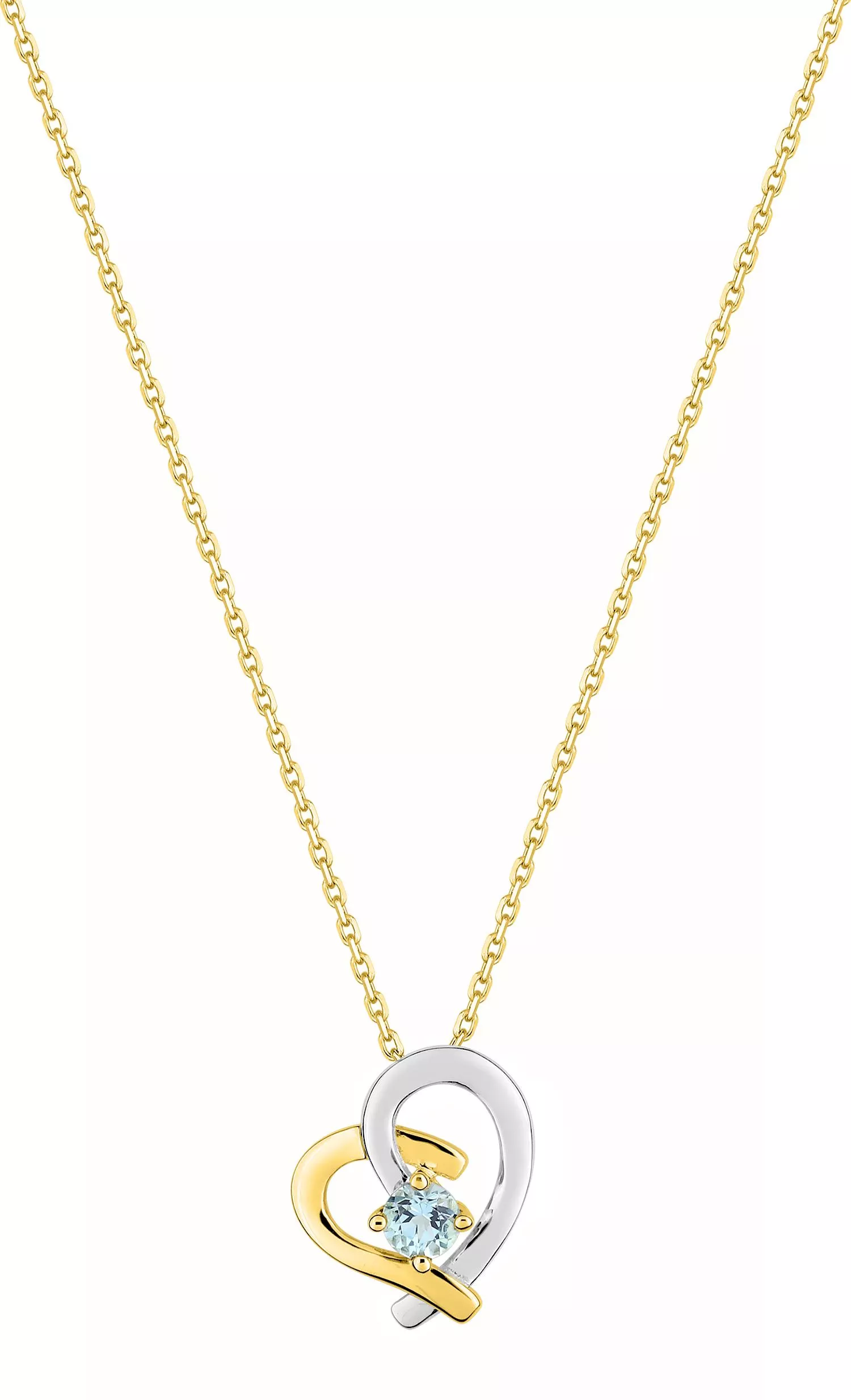 Collier Or Boyana bleu Topaze - Collier en Or 750 18k - Bijoux en Vogue