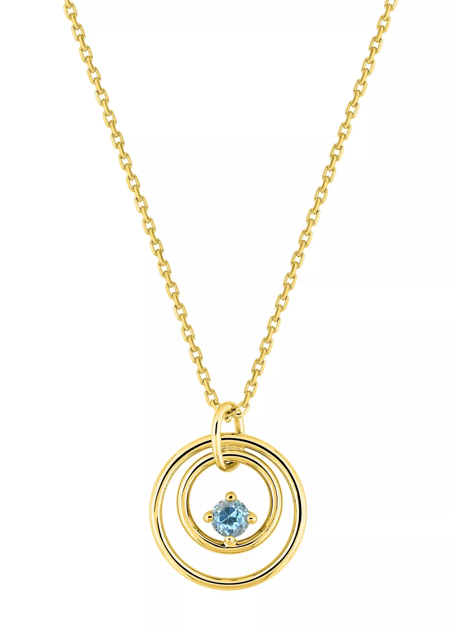 Collier Or Guemara bleu Topaze - Collier en Or 750 18k - Bijoux en Vogue