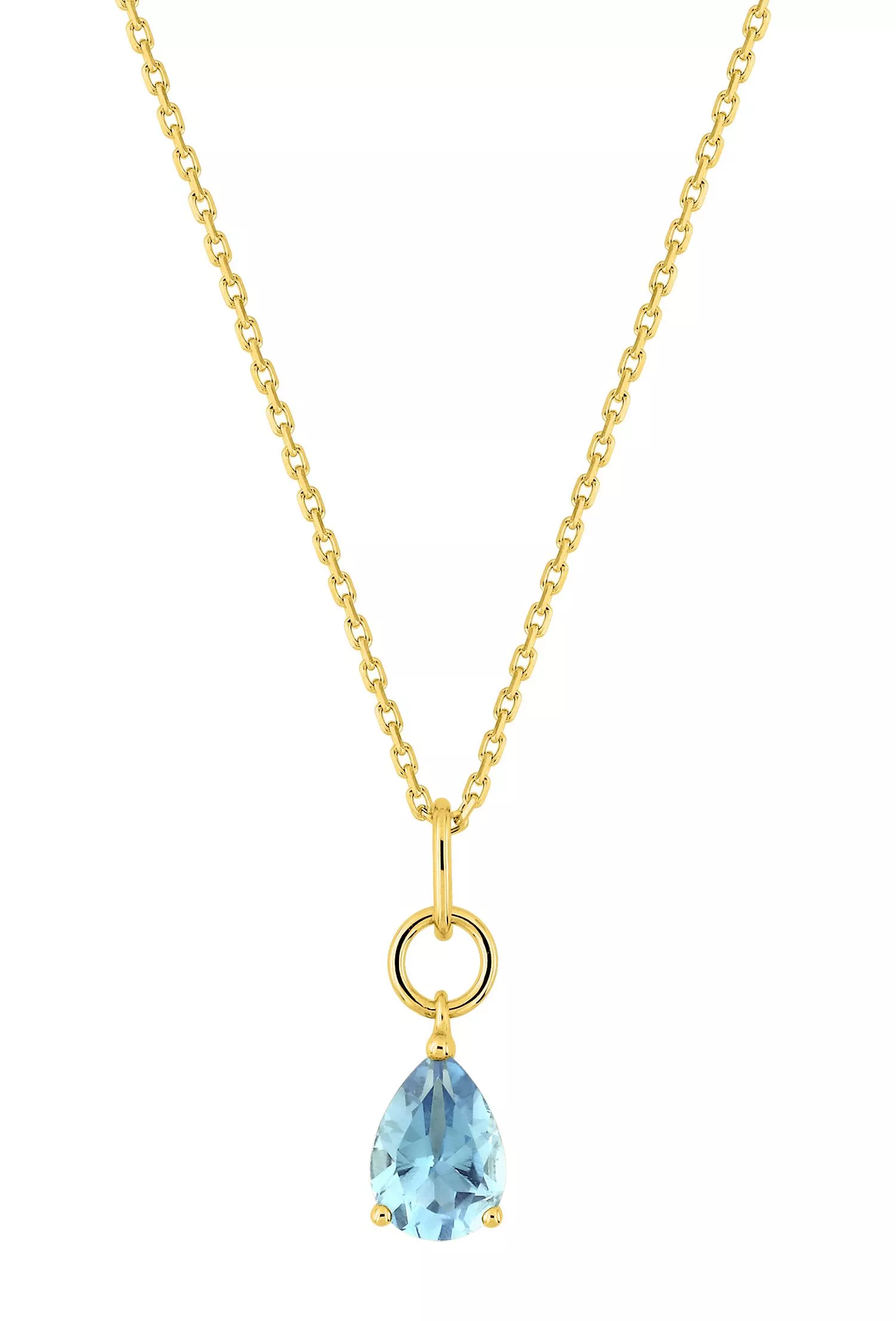 Collier Or Gaspara bleu Topaze - Collier en Or 750 18k - Bijoux en Vogue