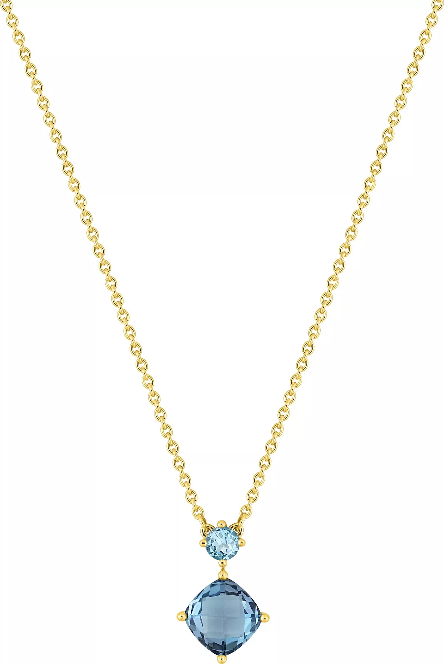 Collier Or Ngabaya bleu Topaze - Collier en Or 750 18k - Bijoux en Vogue
