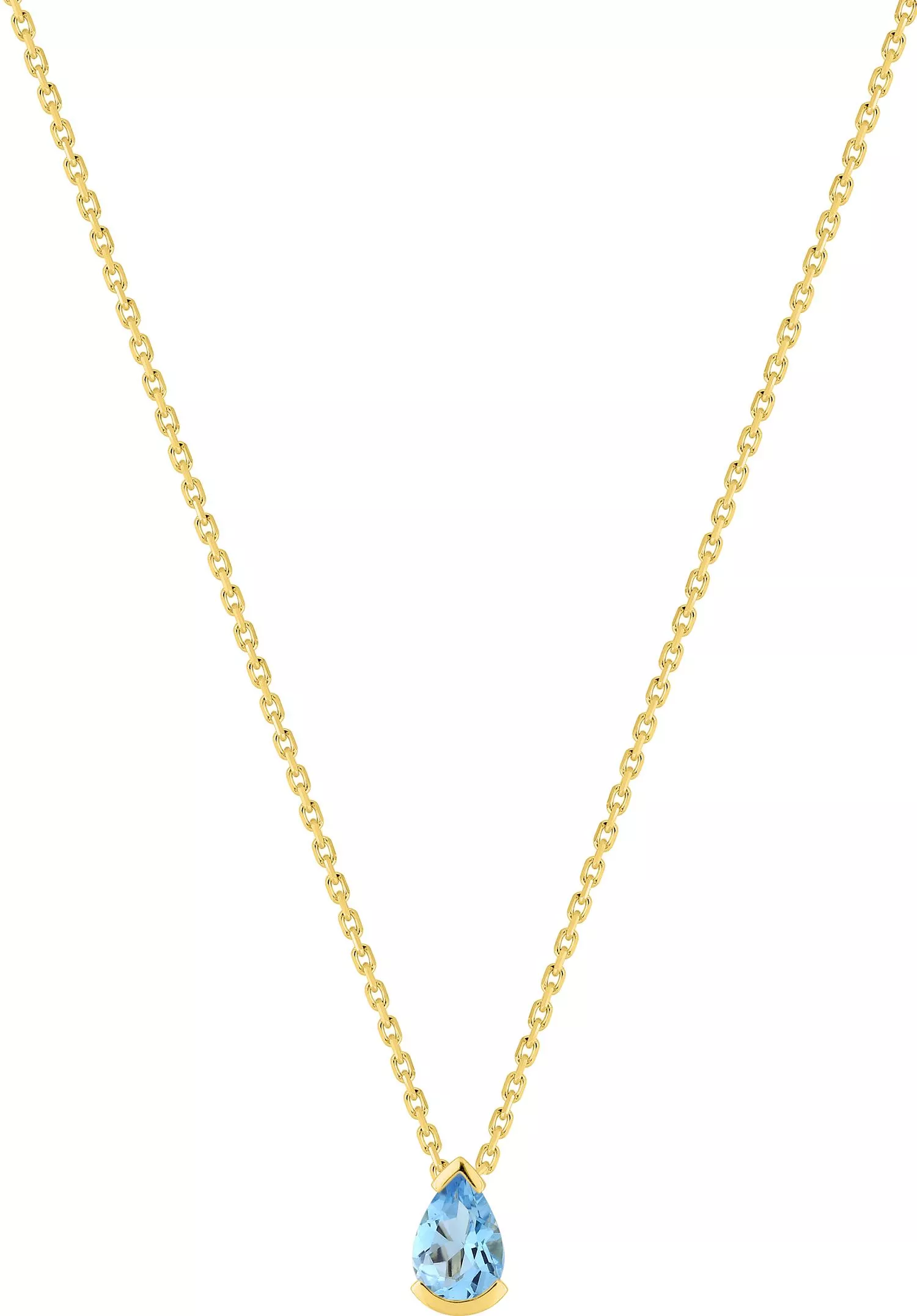 Collier Or Ninma bleu Topaze - Collier en Or 750 18k - Bijoux en Vogue