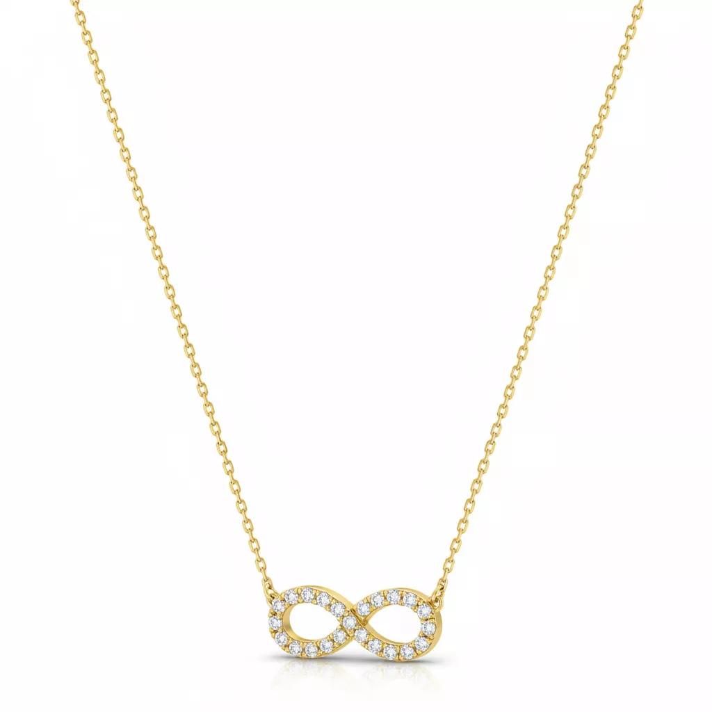 Collier Or Eulalia Zirconium Infini - Collier en Or 750 18k - Bijoux en Vogue
